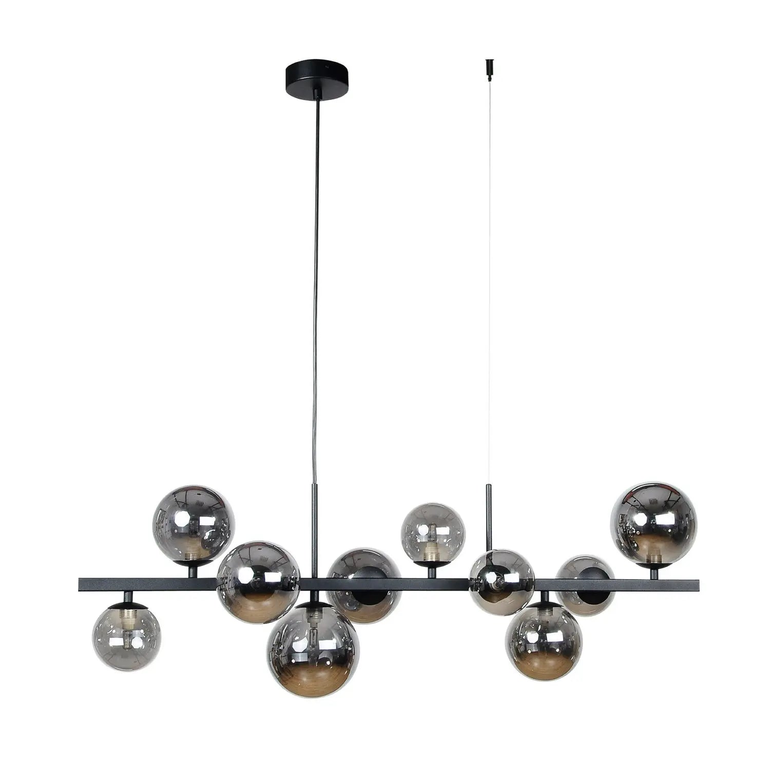 B-Ware Hängeleuchte Pendelleuchte Rumba Glas Metall Schwarz Rauchgrau Lampe Leuchte - 5905563004739