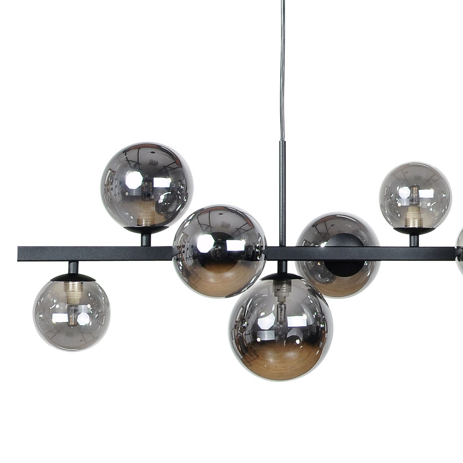 B-Ware Hängeleuchte Pendelleuchte Rumba Glas Metall Schwarz Rauchgrau Lampe Leuchte - 5905563004739