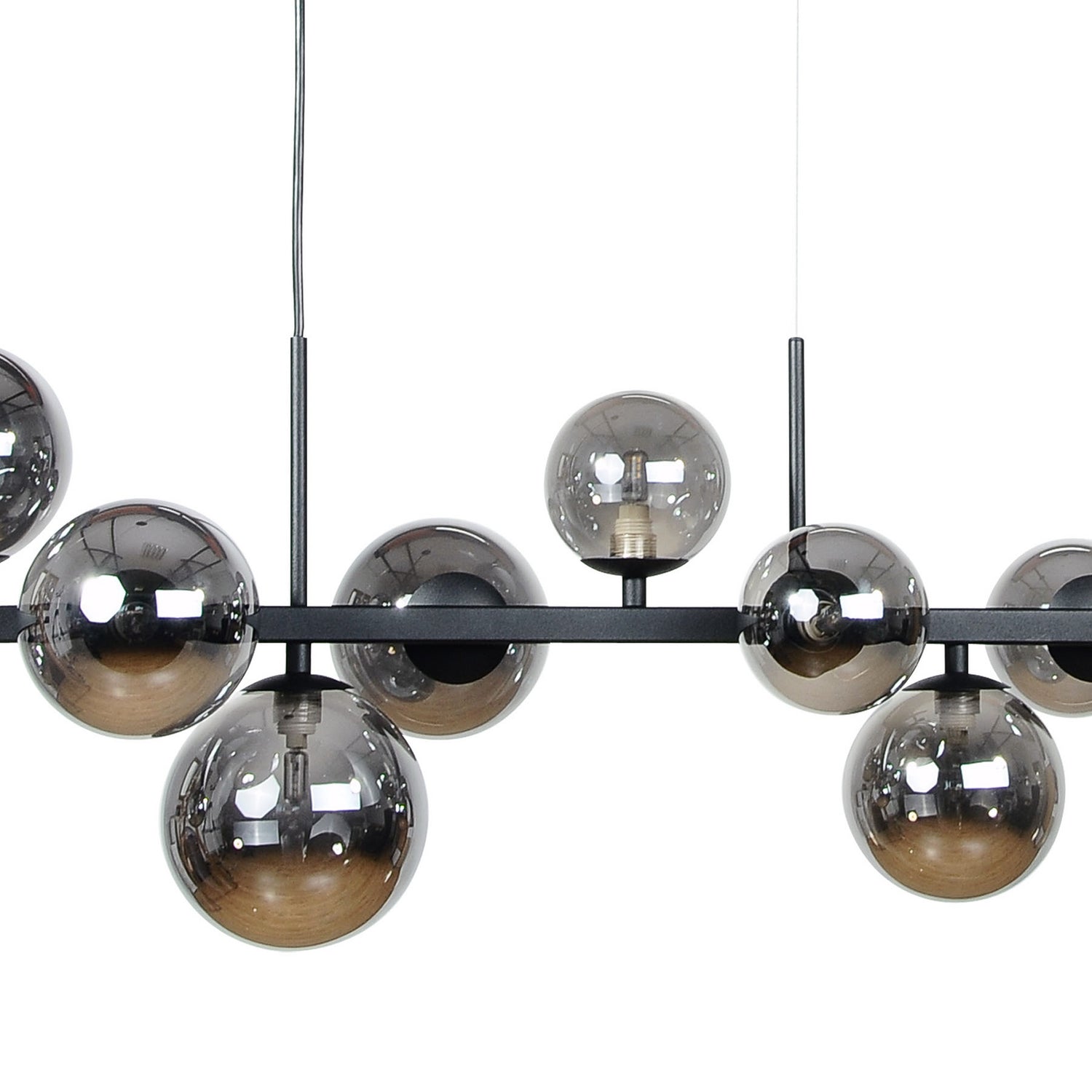 B-Ware Hängeleuchte Pendelleuchte Rumba Glas Metall Schwarz Rauchgrau Lampe Leuchte - 5905563004739