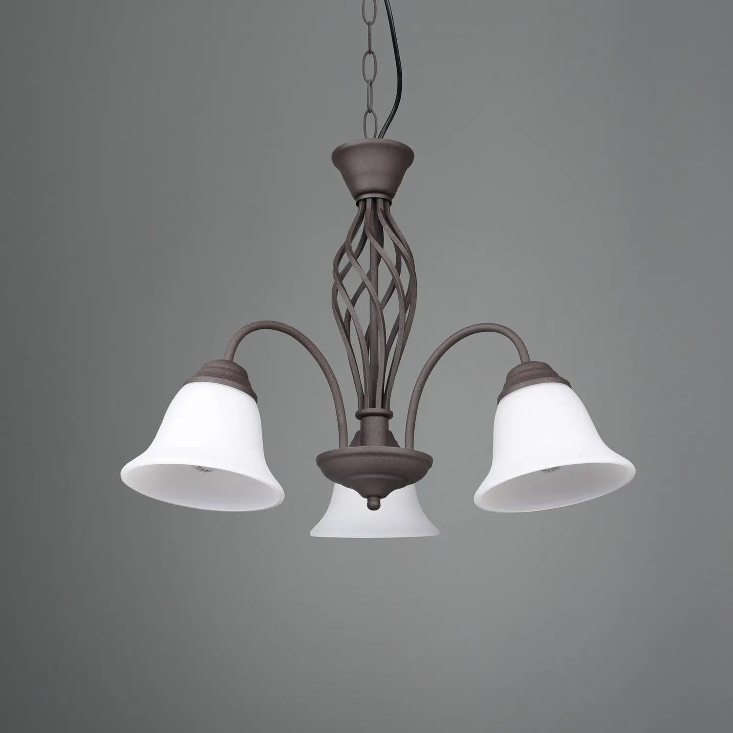 B-Ware Trio Lighting Hängeleuchte Pendelleuchte Rustica Rostfarben Dreiflammig Glas - 4017807504675