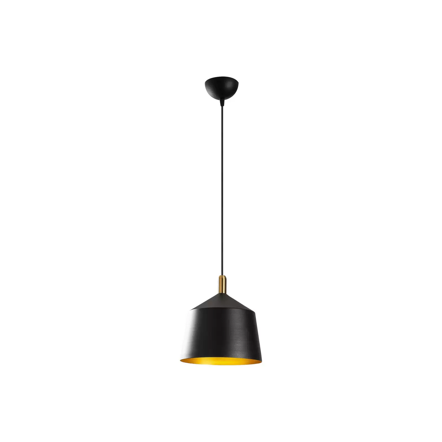 B-Ware Hängeleuchte Saglam 3720 1 Flg. ø25cm Schwarz/Gold Deckenleuchte Hängelampe - 10023693