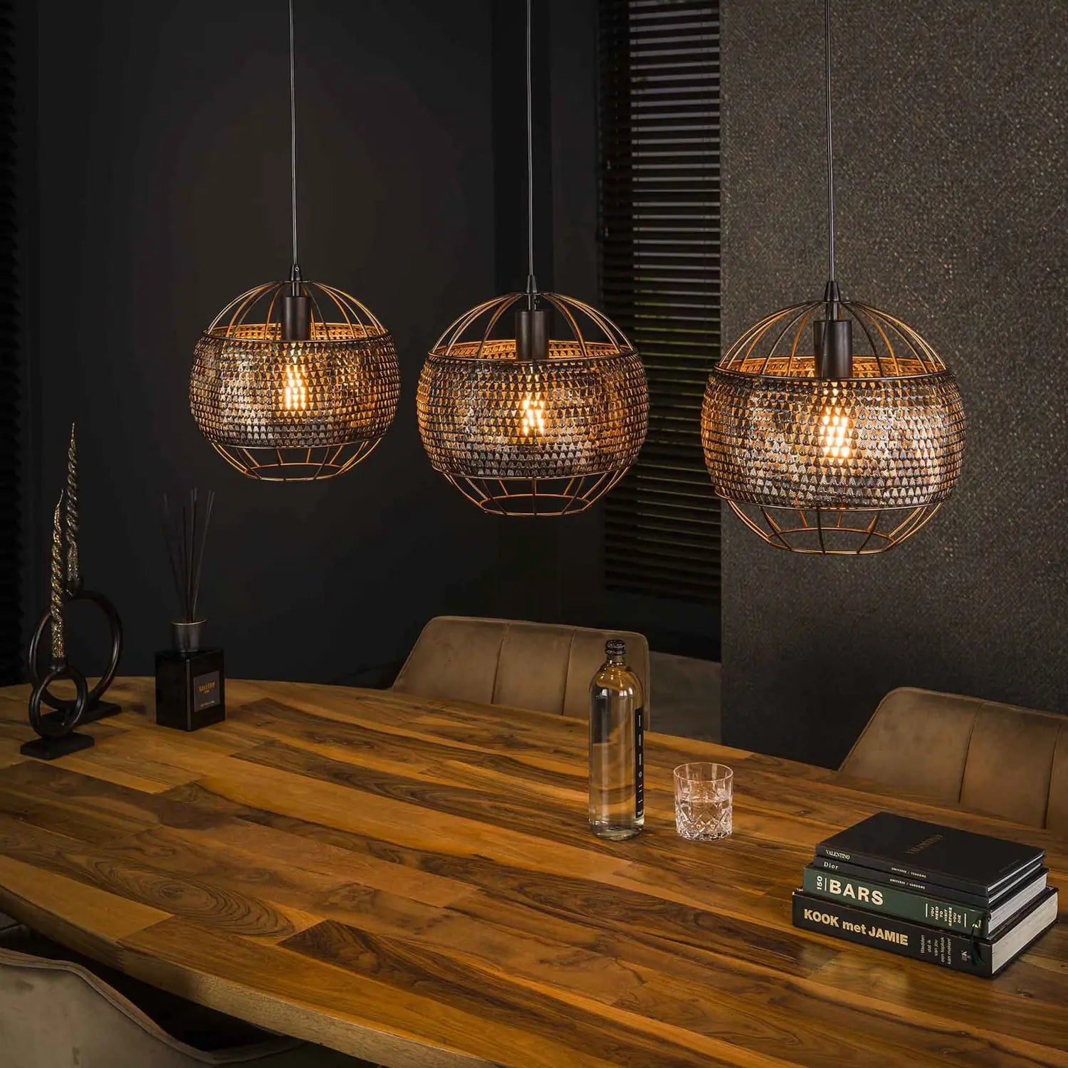 B-Ware Setengah Hängeleuchte Pendelleuchte Metall Schwarz Braun Leuchte Lampe  - 8713244081026