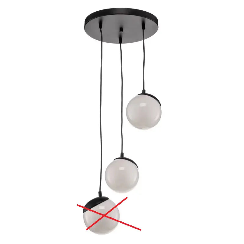 B-Ware Hängeleuchte Sfera 3 Flammig Glas/Metall Schwarz Hängelampe E14 Siehe Text/Foto - 5902693771173