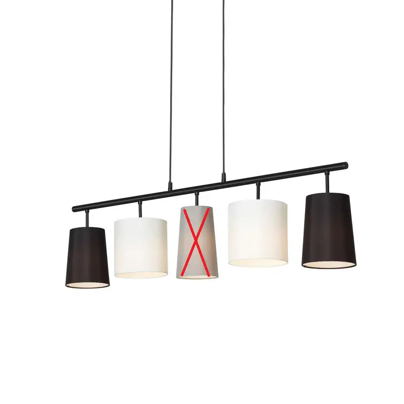 B-Ware Briloner Hängeleuchte Shades Mit Fünf Textilschirmen Siehe Text/Foto - 4002707361473