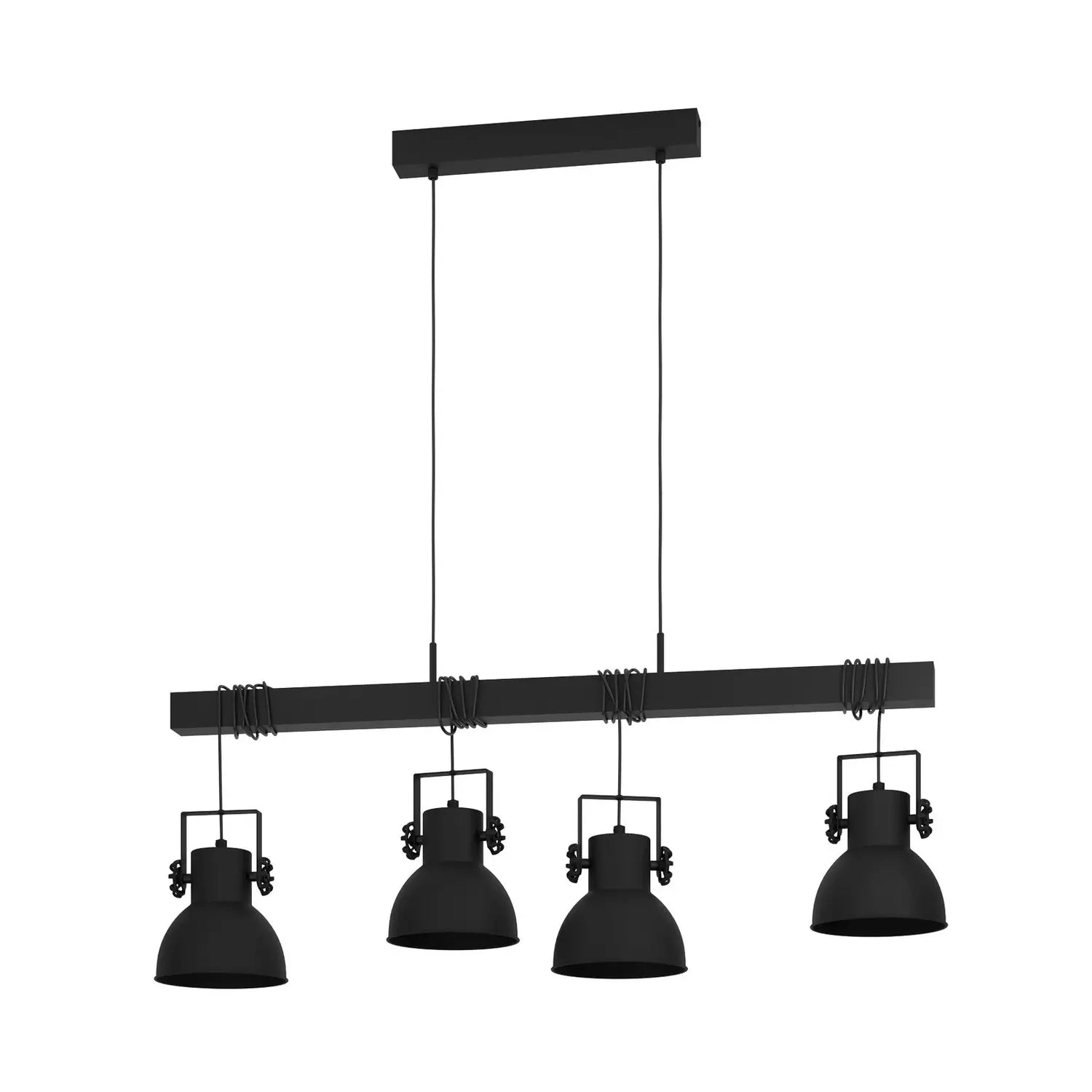 B-Ware Eglo Hängeleuchte Shirebrook Pendelleuchte Deckenlampe E27 Vierflammig Schwarz
