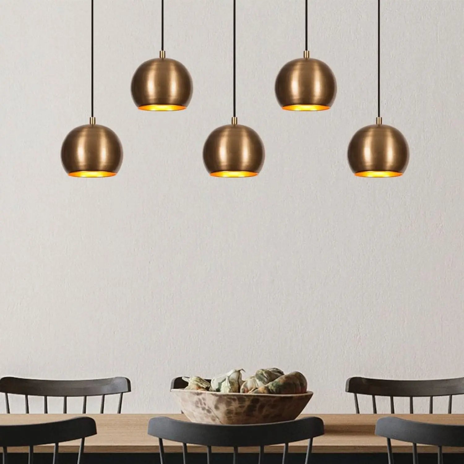 B-Ware Hängeleuchte Sivani Mr 1000 Gold Antik Eisen 5 Flammig Deckenlampe Lampe Leuc498 - 8681875649314