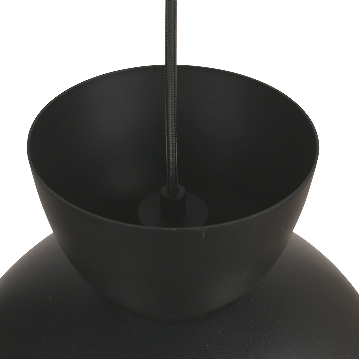 Hängeleuchte Pendelleuchte Skandina Lampe E27 LED schwarz Metall Ø 35,5 cm - 8712746171808