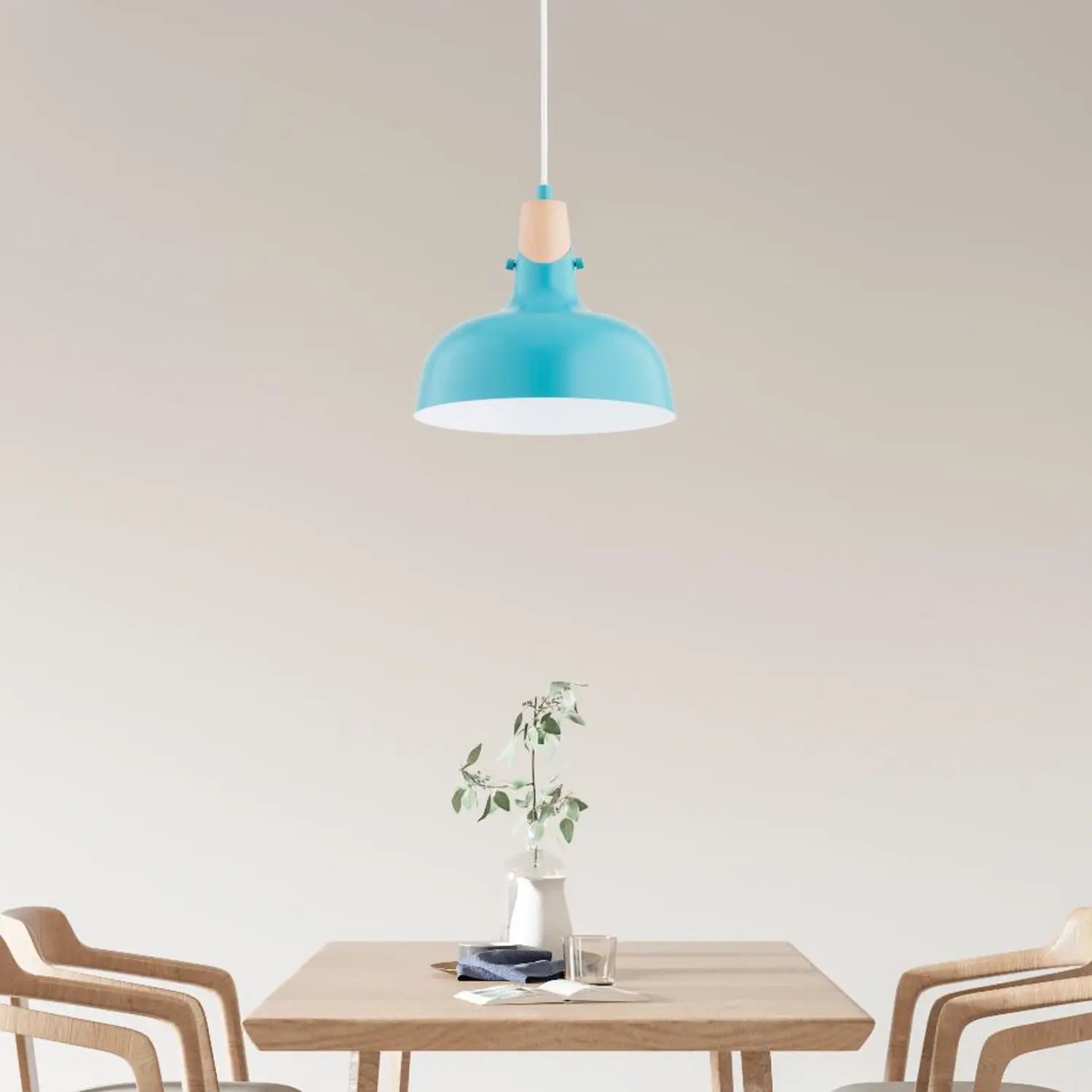 B-Ware Hängeleuchte Pendelleuchte Solo Gem Hellblau Metall ø 23 Cm E27 Led Leuchte - 5900458503373