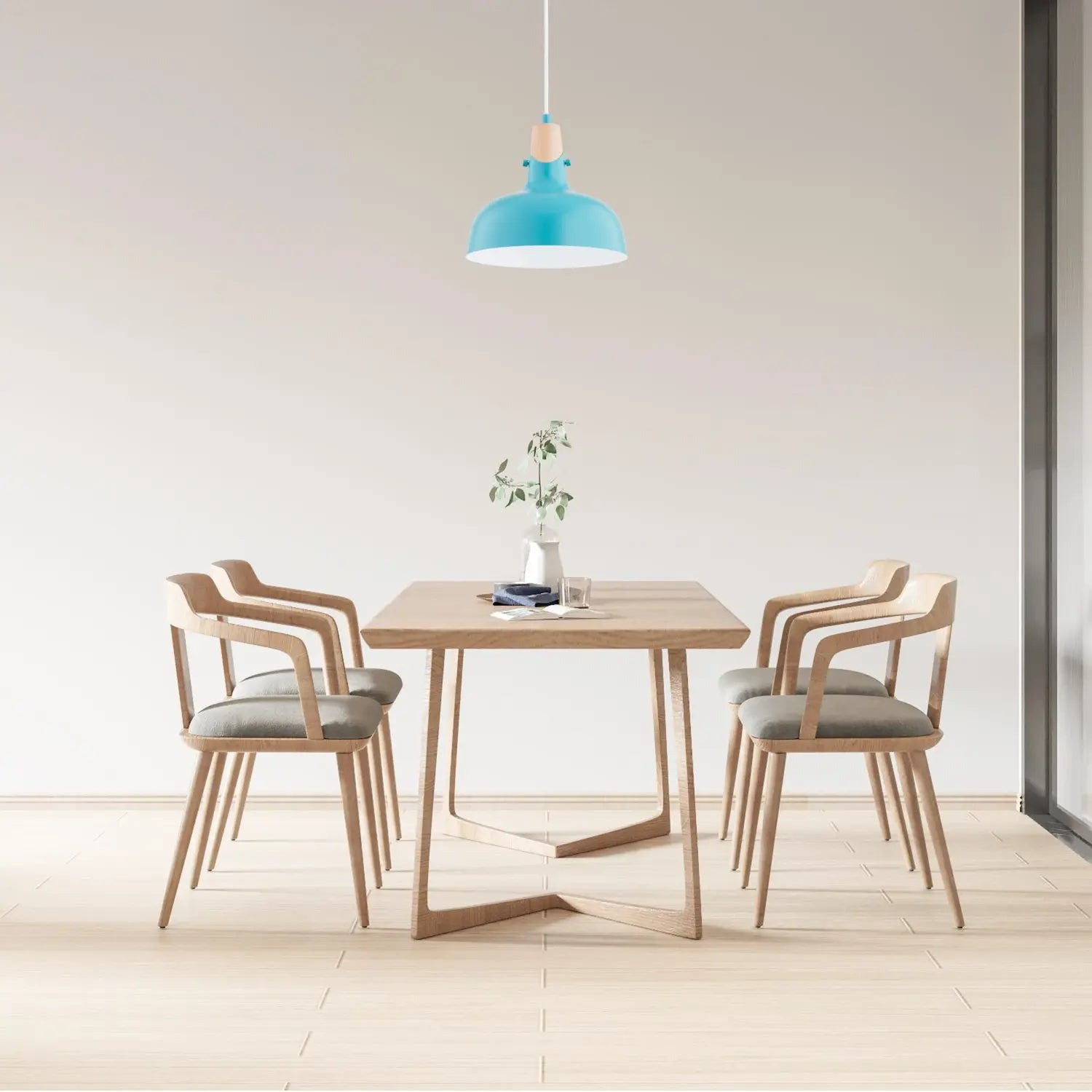 B-Ware Hängeleuchte Pendelleuchte Solo Gem Hellblau Metall ø 23 Cm E27 Led Leuchte - 5900458503373