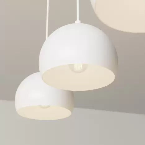 Luminex Hängeleuchte Sool weiß Pendelleuchte Deckenlicht Lampe 3-flammig E27 LED - 6111116