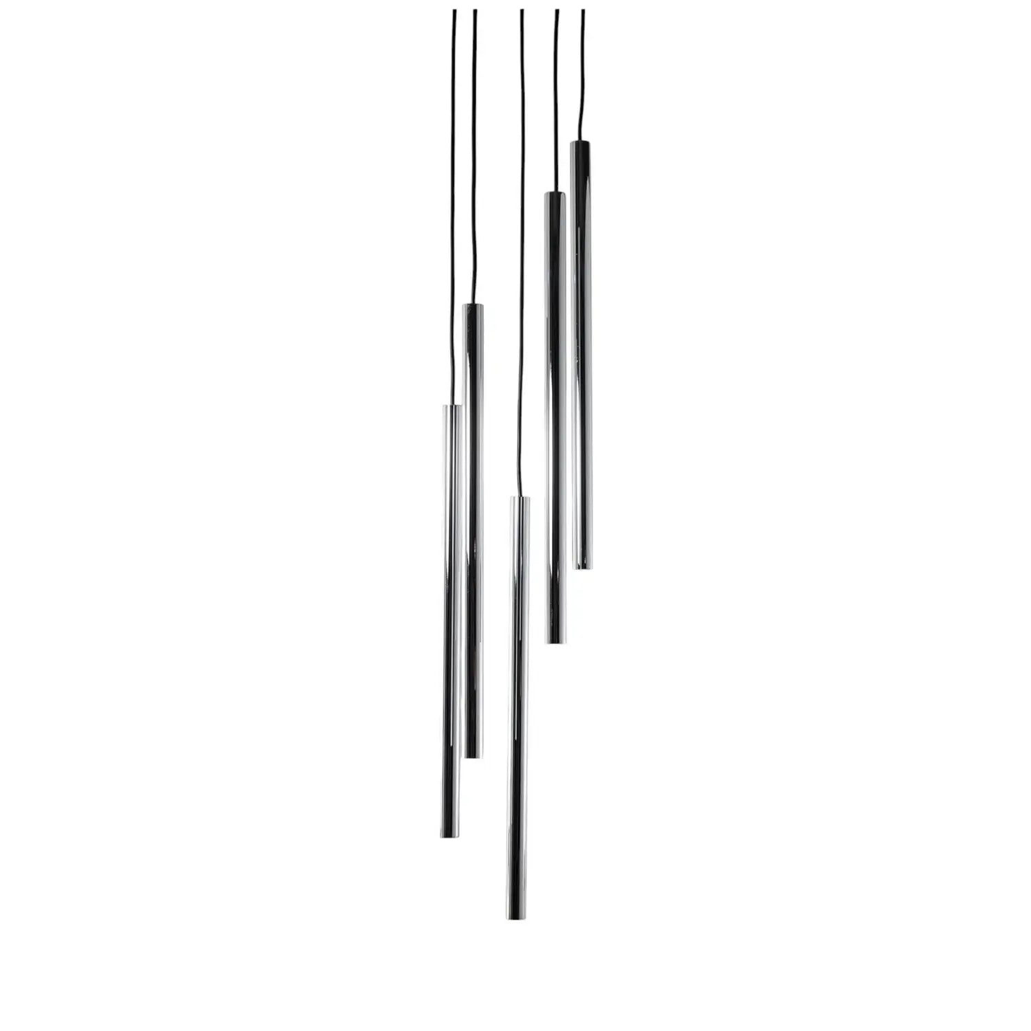 B-Ware Sopel Lux Hängeleuchte Pendelleuchte Lampe Rund Schwarz Silber G9 5 Flammig - 5905143286470