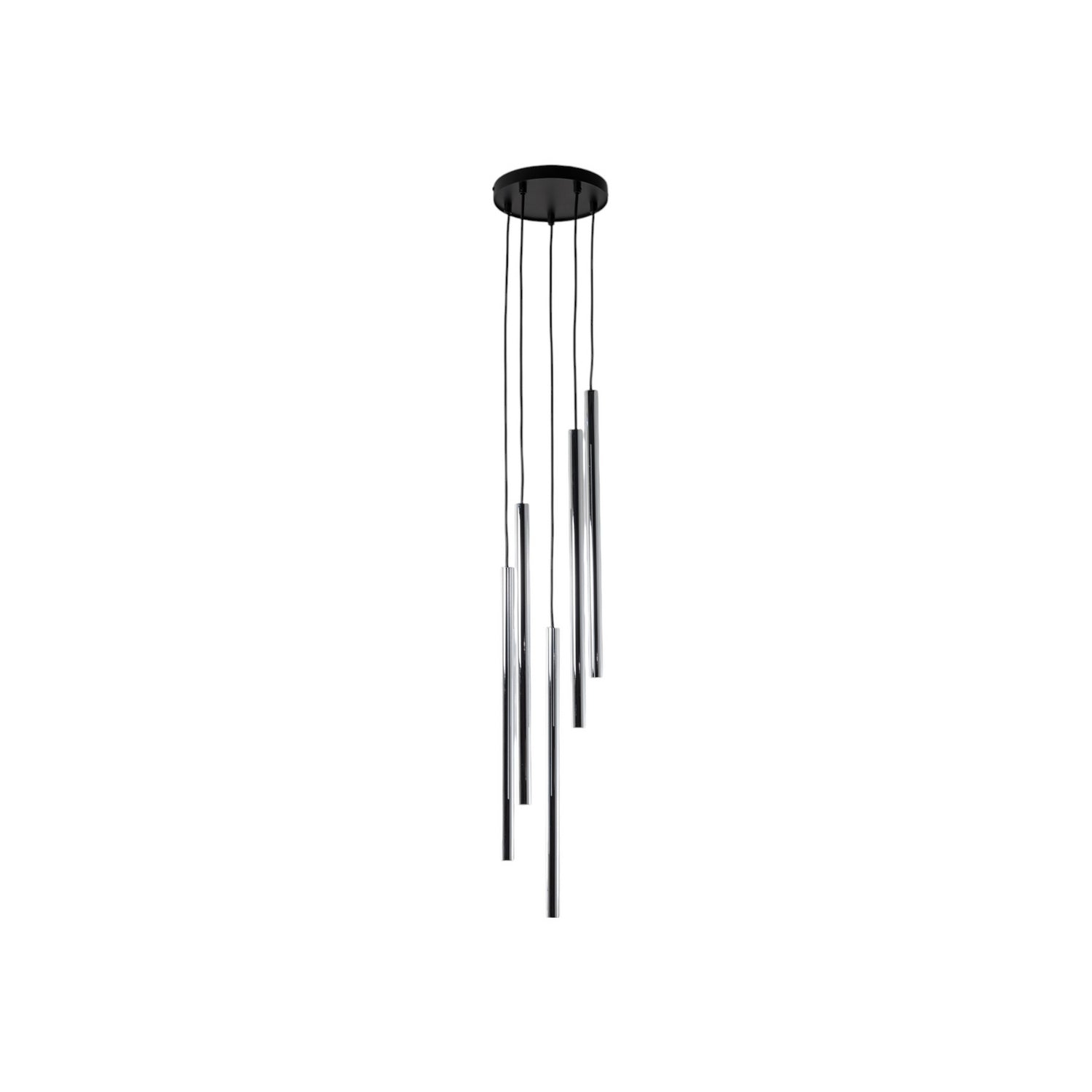 B-Ware Sopel Lux Hängeleuchte Pendelleuchte Lampe Rund Schwarz Silber G9 5 Flammig - 5905143286470