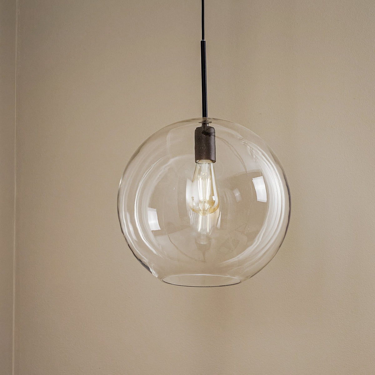 Hängeleuchte Sphere XL Nowodvorski mit Glasschirm transparent schwarz 40W E27 - 5903139784696