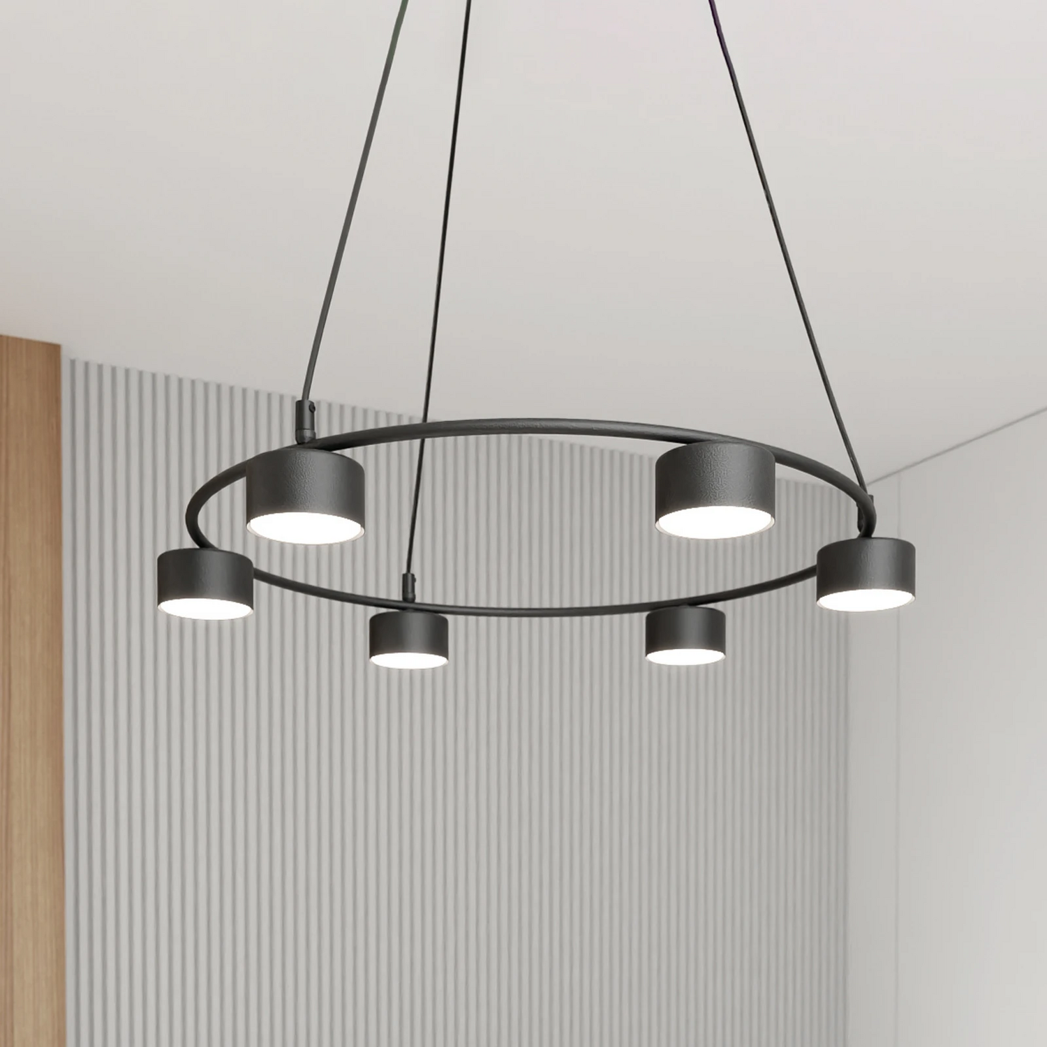 Emibig Lighting Hängeleuchte Starlit Lampe 6 Flg. ø64cm Schwarz Metall Gx53 B-Ware - 5901738930308