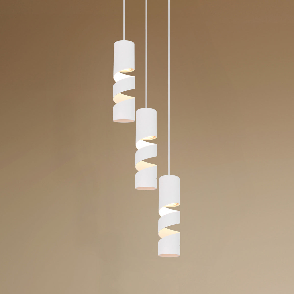 TRIO Stream Hängeleuchte Pendelleuchte Lampe weiß Metall GU10 3 flammig Ø 28 cm - 4017807623888