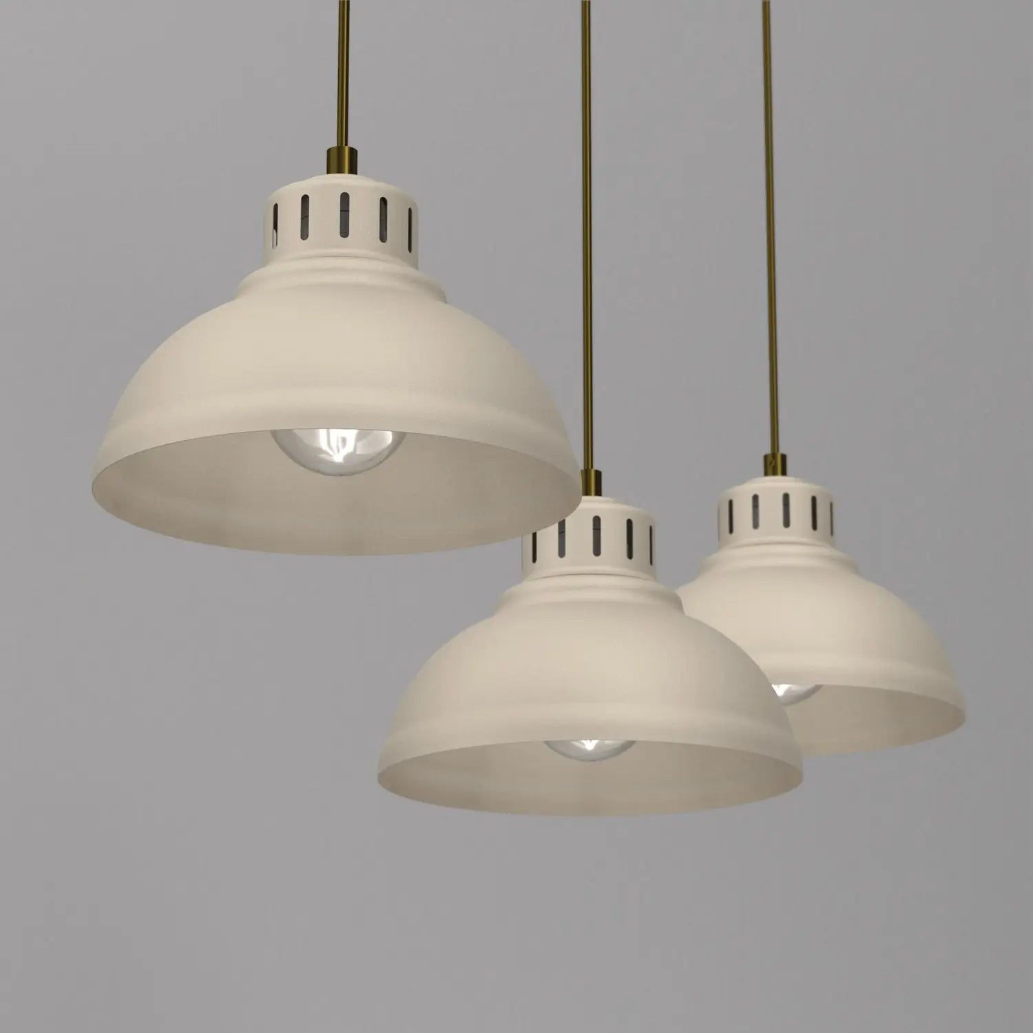 B-Ware Sven Hängeleuchte Pendelleuchte Lampe Beige Stahl 3flg Esszimmer Leuchte605 - 5907565988925