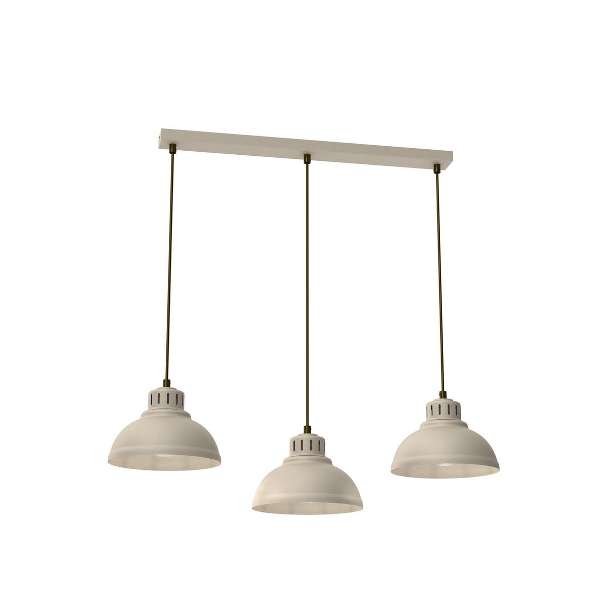Sven Hängeleuchte Pendelleuchte Lampe beige Stahl 3flg Esszimmer Leuchte605 - 5907565988925