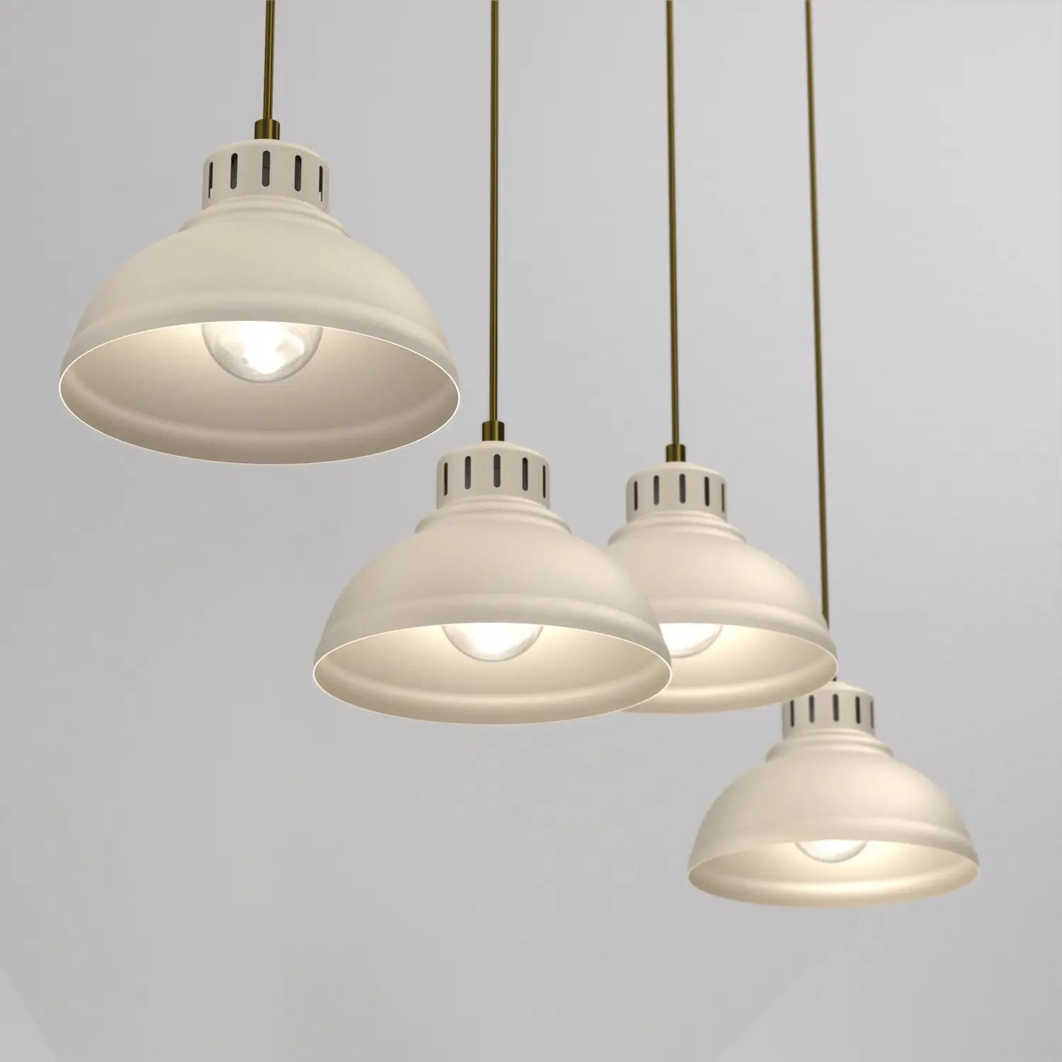 B-Ware Sven Hängeleuchte Pendelleuchte Deckenleuchte 4 Flammig Beige Stahl Lampe Spot - 5907565988932