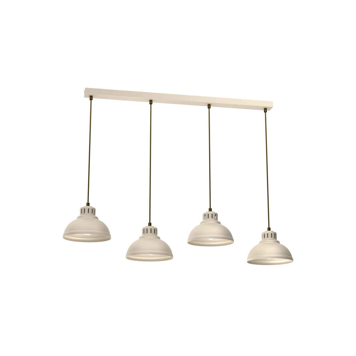Sven Hängeleuchte Pendelleuchte Deckenleuchte 4-flammig beige Stahl Lampe Spot - 5907565988932
