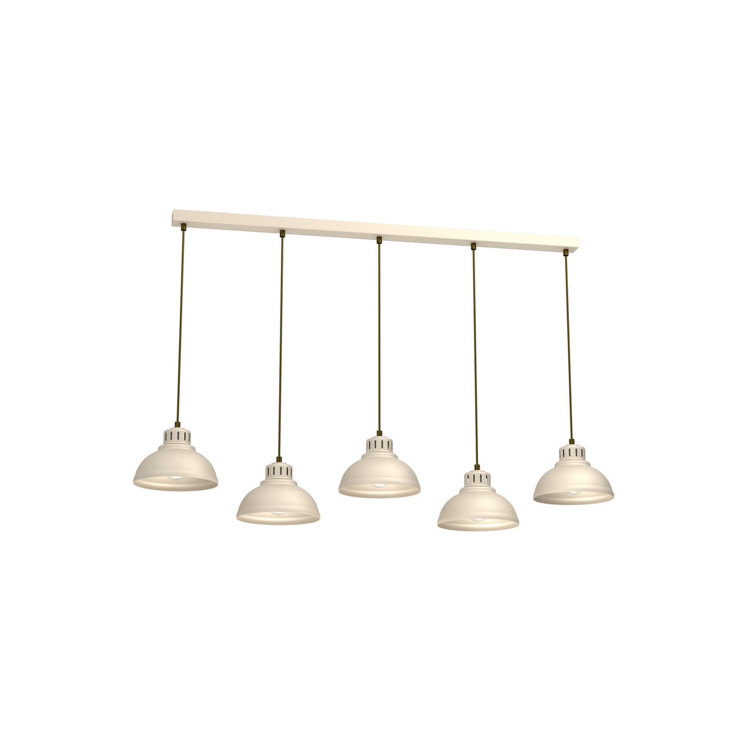 B-Ware Sven Hängeleuchte Pendelleuchte Deckenbeleuchtung 5 Flammig Beige Stahl - 5907565988949