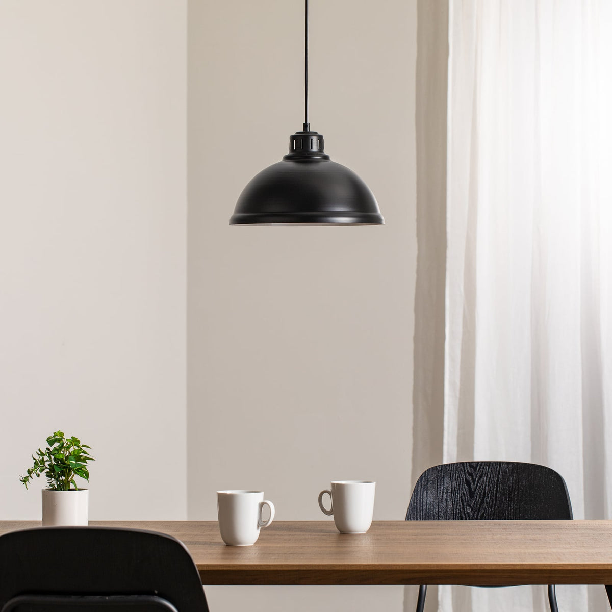 Hängeleuchte Pendelleuchte Sven Big Schwarz Stahl E27 Lampe Leuchte Esszimmer - 5907565990416