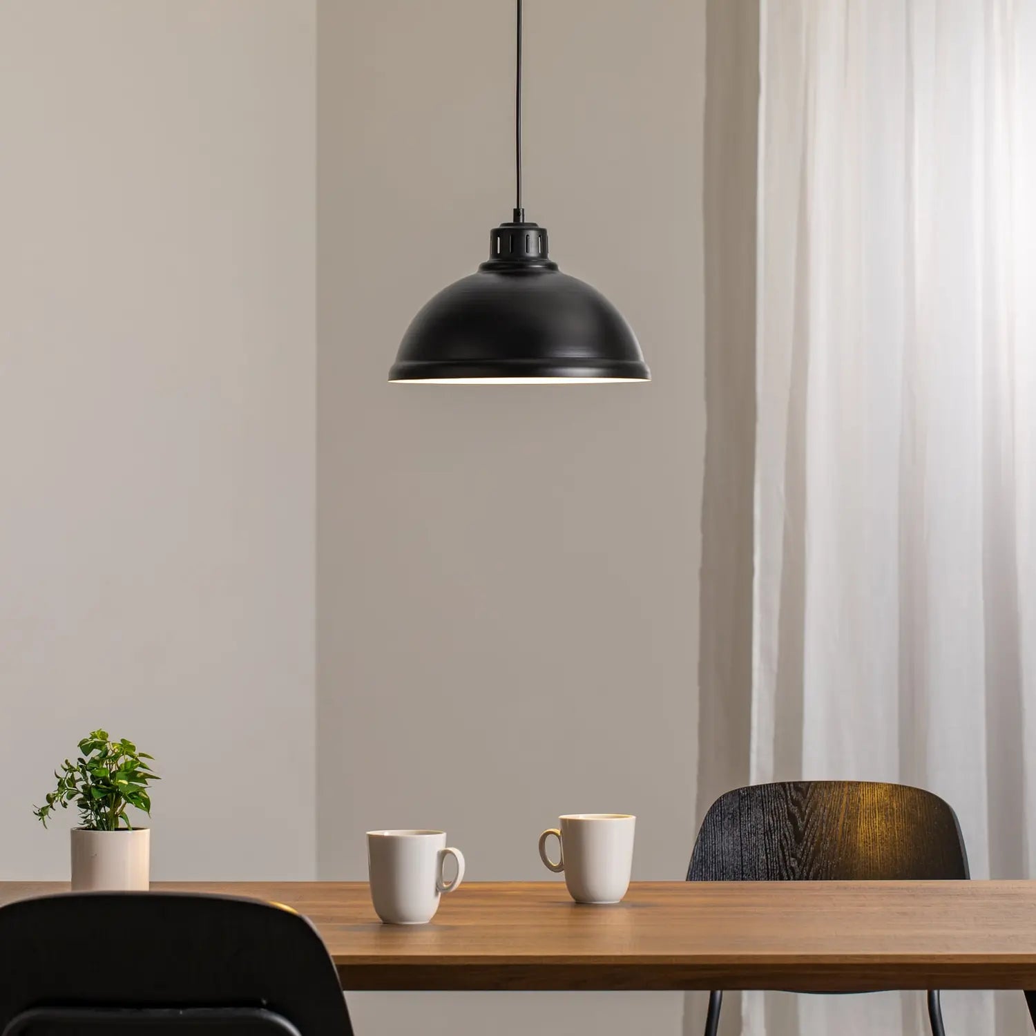 B-Ware Hängeleuchte Pendelleuchte Sven Big Schwarz Stahl E27 Lampe Leuchte Esszimmer - 5907565990416