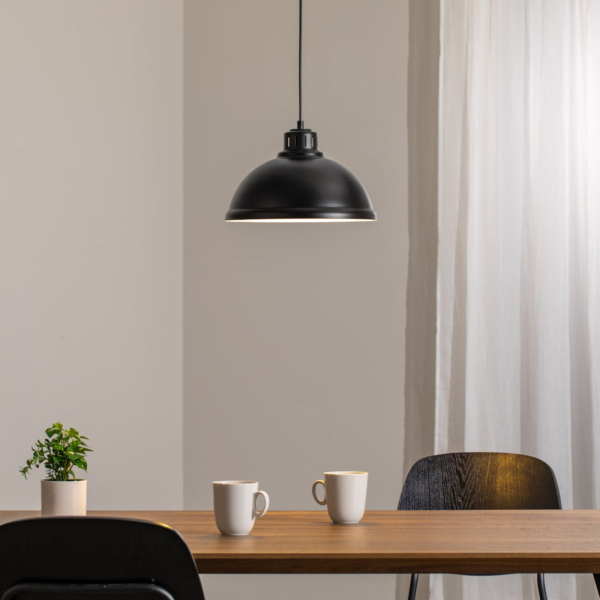 Hängeleuchte Pendelleuchte Sven Big Schwarz Stahl E27 Lampe Leuchte Esszimmer - 5907565990416