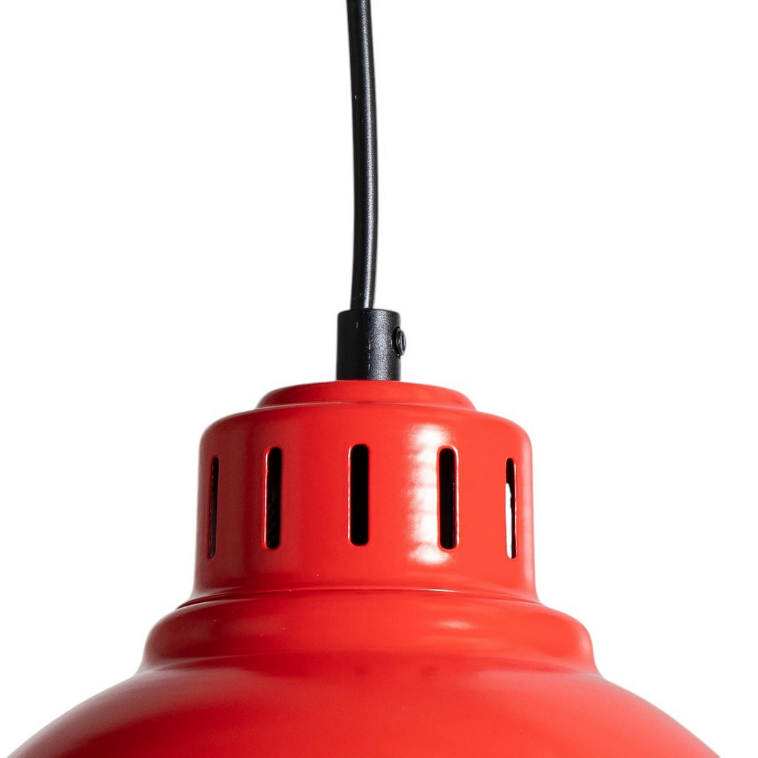 Luminex Hängeleuchte Sven Dreiflammig Rot Stahl E27 Deckenlampe Lampe Leuchte B-Ware - 5907565992274