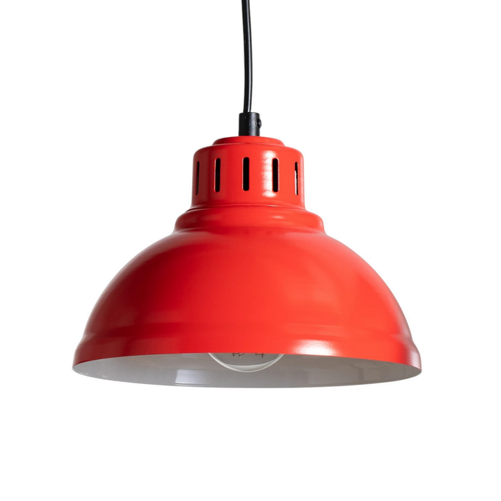 Luminex Hängeleuchte Sven Dreiflammig Rot Stahl E27 Deckenlampe Lampe Leuchte B-Ware - 5907565992274