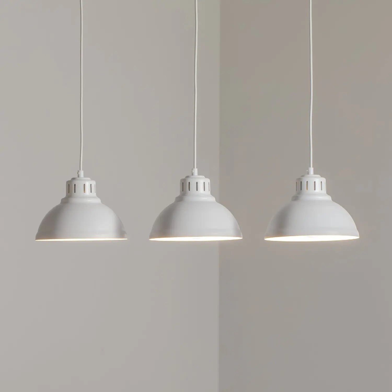 B-Ware Luminex Hängeleuchte Pendelleuchte Sven Hauptleuchte Dreiflammig Weiß Stahl 586 - 5907565990775