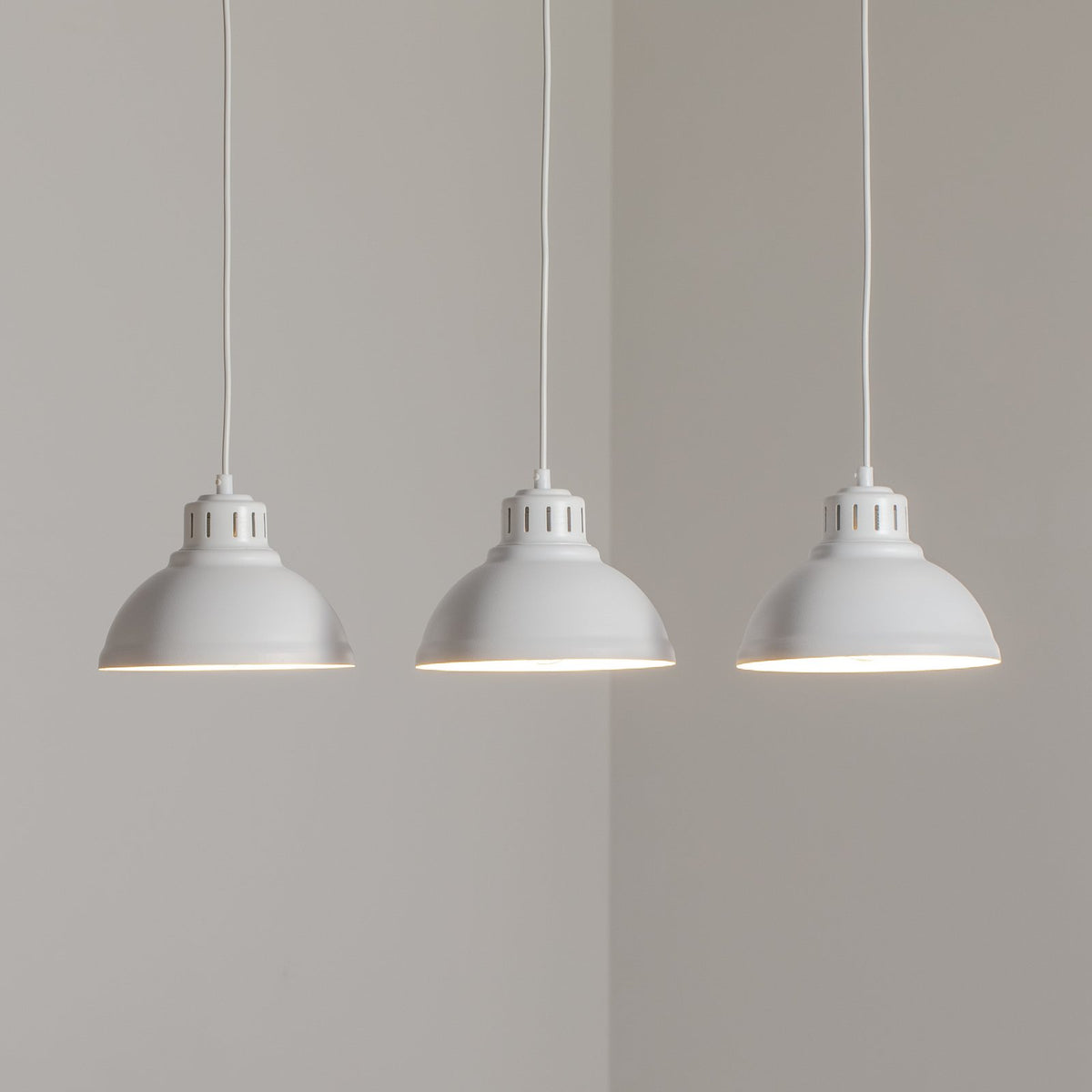 Luminex Hängeleuchte Pendelleuchte Sven Hauptleuchte dreiflammig weiß Stahl 586 - 5907565990775