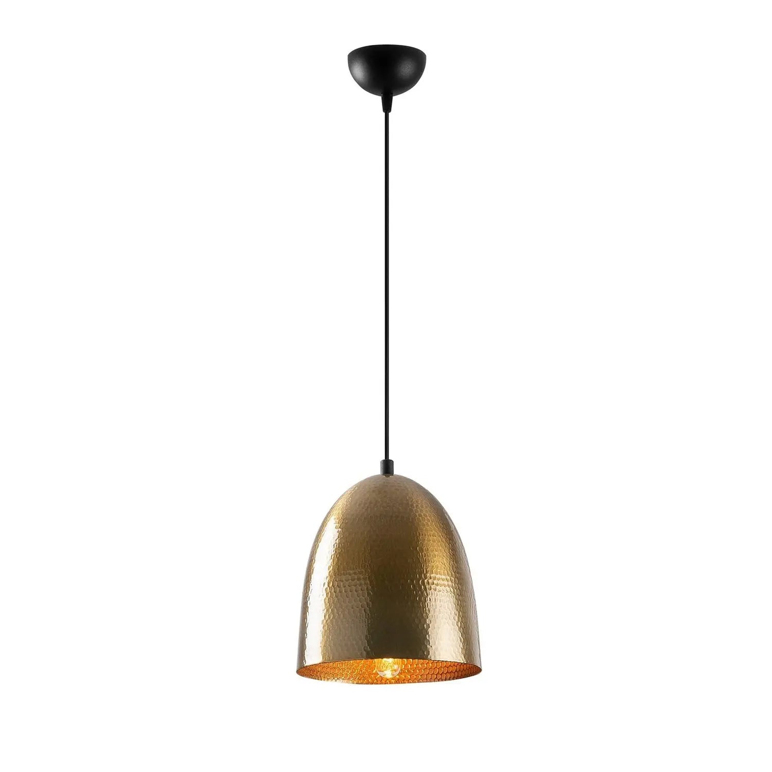 B-Ware Tattoo Hängeleuchte Pendelleuchte Metall Gold Antik Deckenlampe ø20cm Dimmbar - 8681875883688