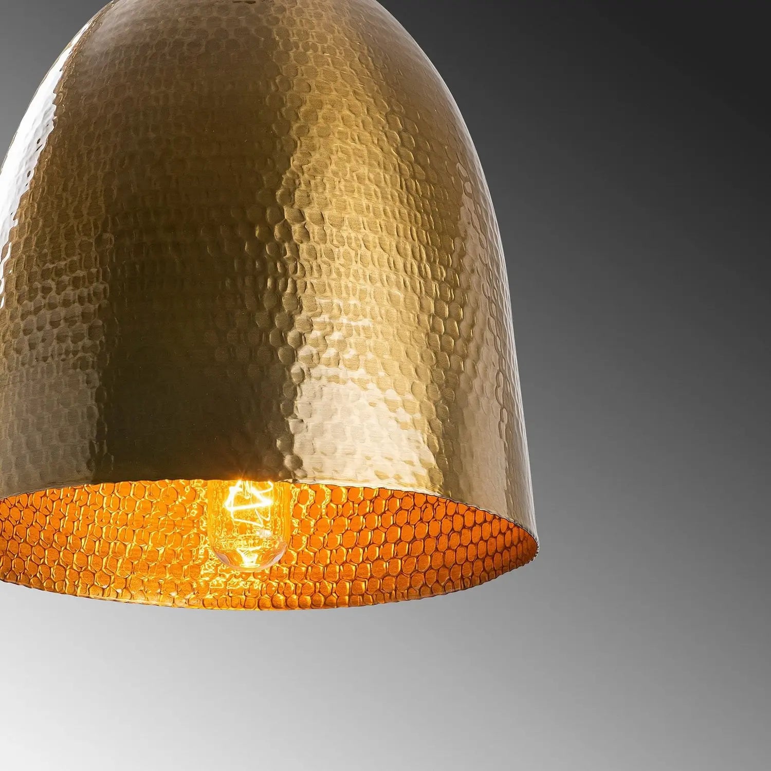 B-Ware Tattoo Hängeleuchte Pendelleuchte Metall Gold Antik Deckenlampe ø20cm Dimmbar - 8681875883688