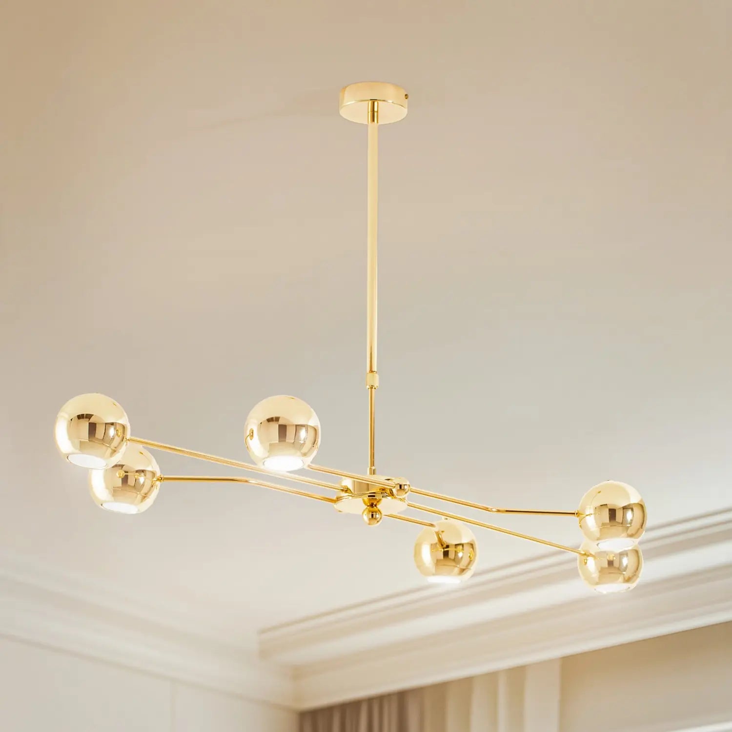 B-Ware Jupiter Hängeleuchte Tiana Pendelleuchte Gold Stahl  Dimmbar Led 6flg Siehe Text - 5905962019785