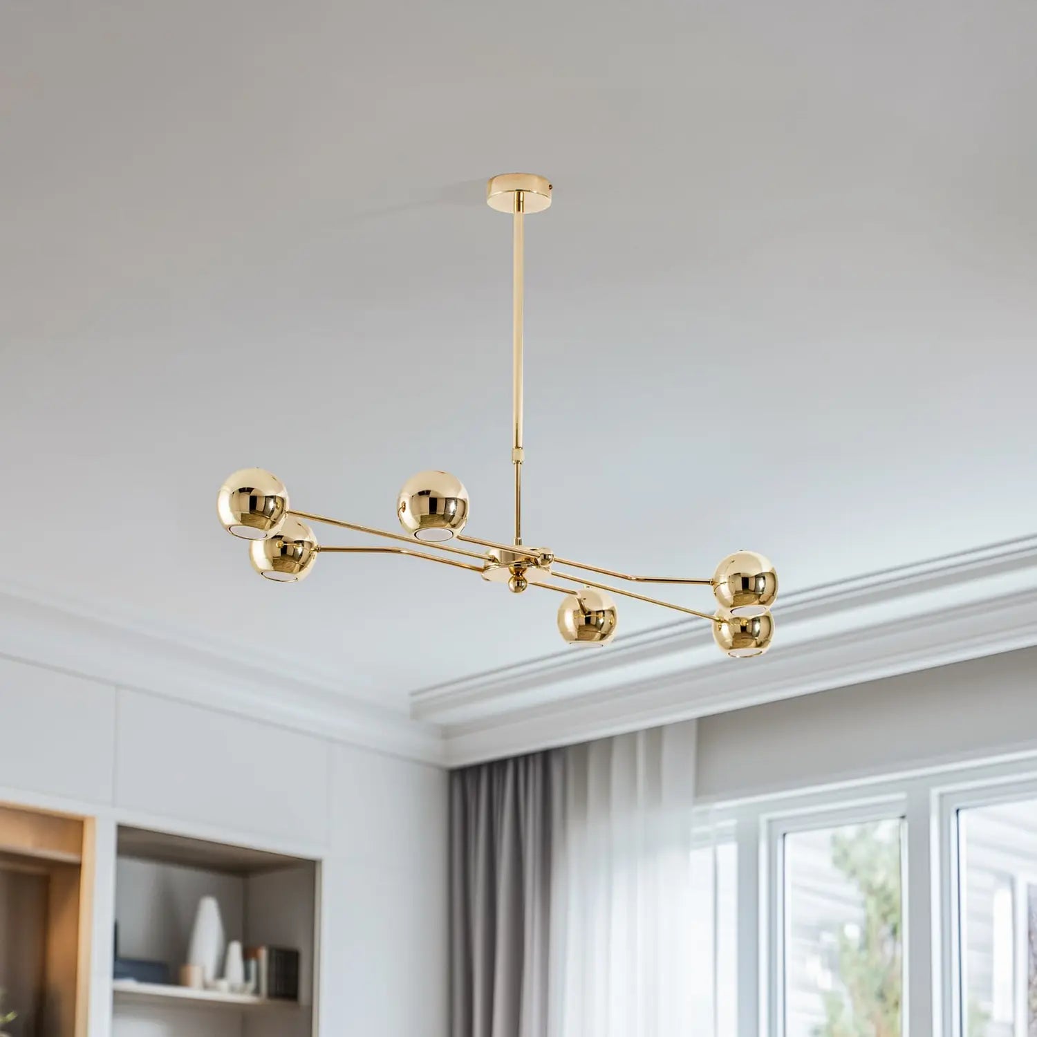 B-Ware Jupiter Hängeleuchte Tiana Pendelleuchte Gold Stahl  Dimmbar Led 6flg Siehe Text - 5905962019785