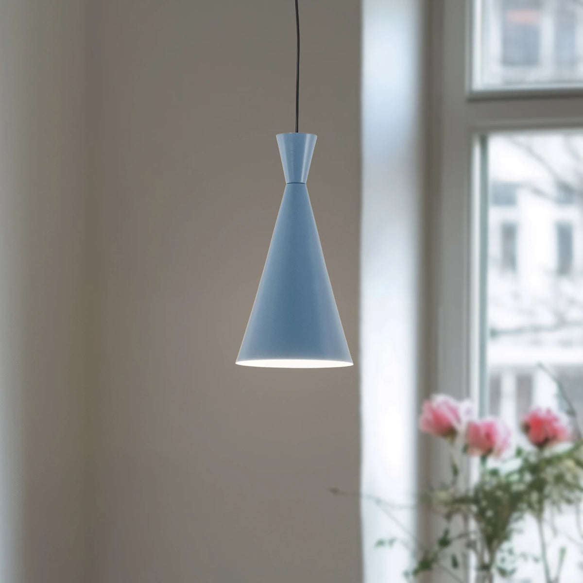 Hängeleuchte Tom Pendelleuchte Metall hellblau Leuchte Lampe E27 LED Tisch Theke - 8684283486274