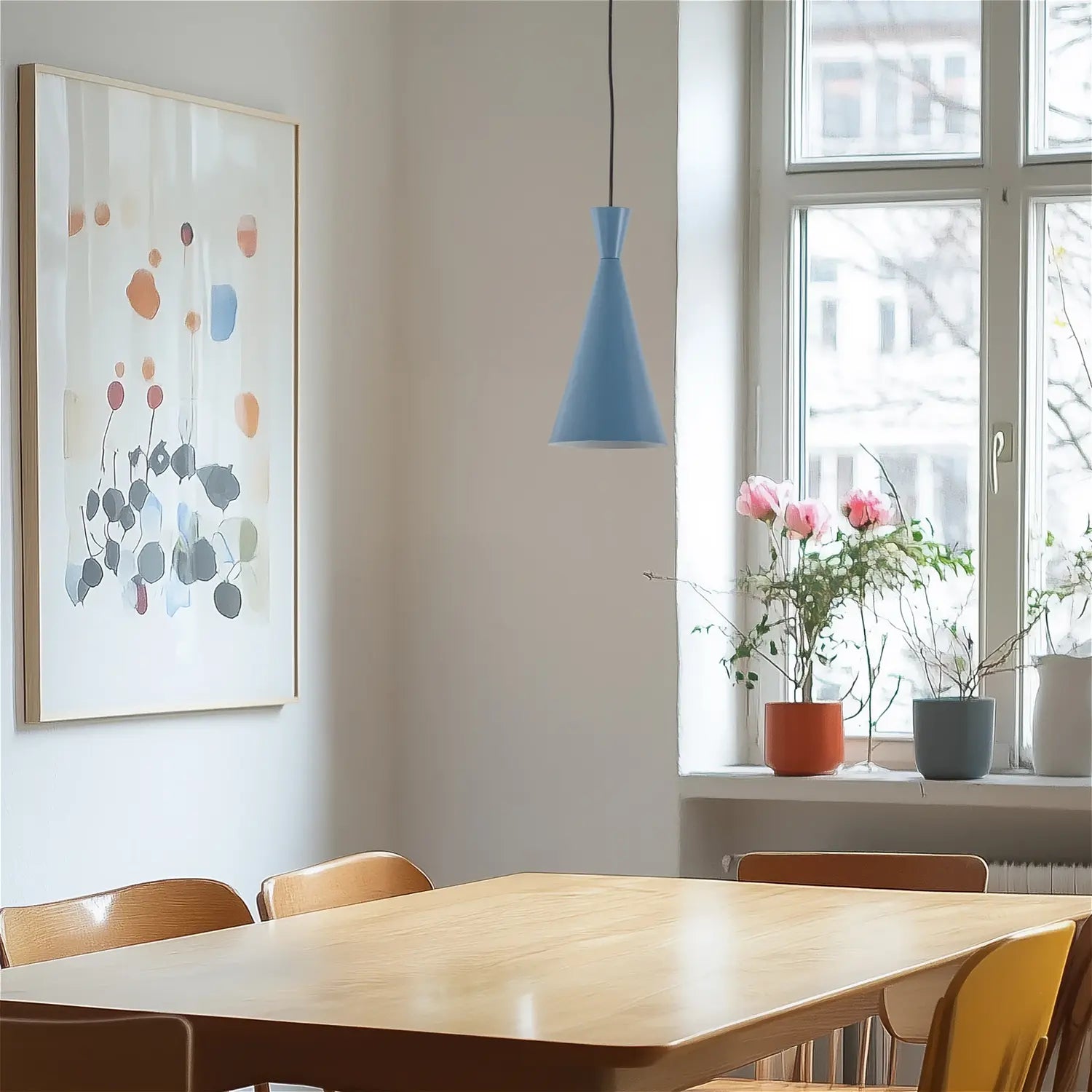 B-Ware Hängeleuchte Tom Pendelleuchte Metall Hellblau Leuchte Lampe E27 Led Tisch Theke - 8684283486274