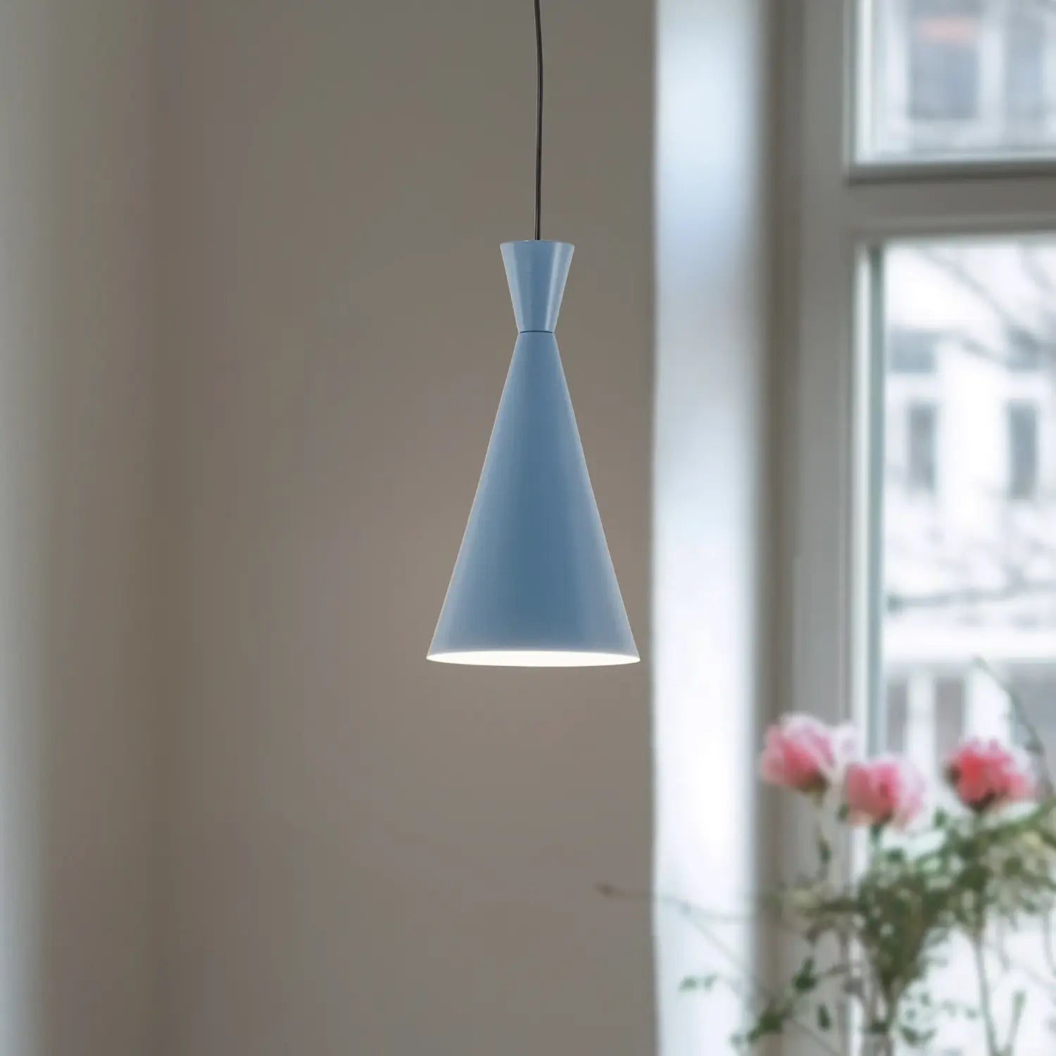 B-Ware Hängeleuchte Tom Pendelleuchte Metall Hellblau Leuchte Lampe E27 Led Tisch Theke - 8684283486274
