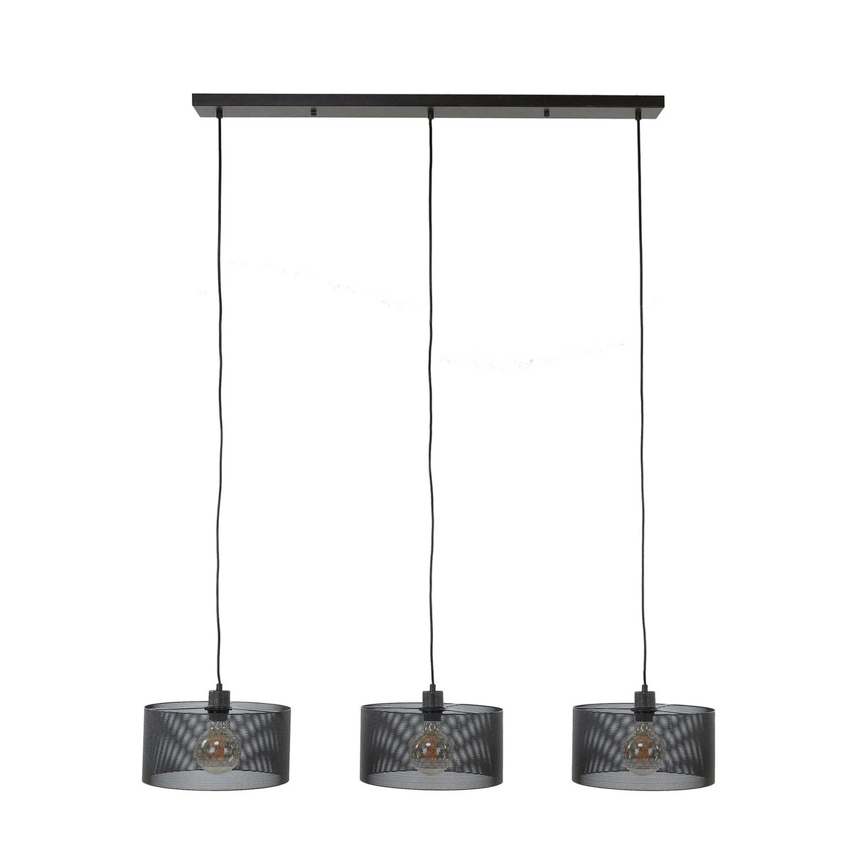 Tonno Hängeleuchte Pendelleuchte Lampe schwarz Metall Mesh 3 flammig - 8713244078484