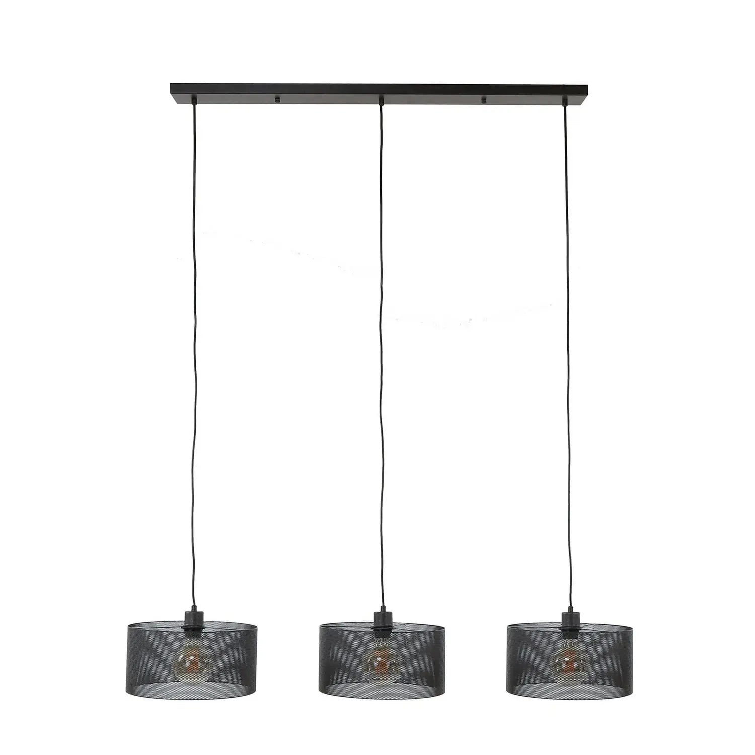 B-Ware Tonno Hängeleuchte Pendelleuchte Lampe Schwarz Metall Mesh 3 Flammig - 8713244078484