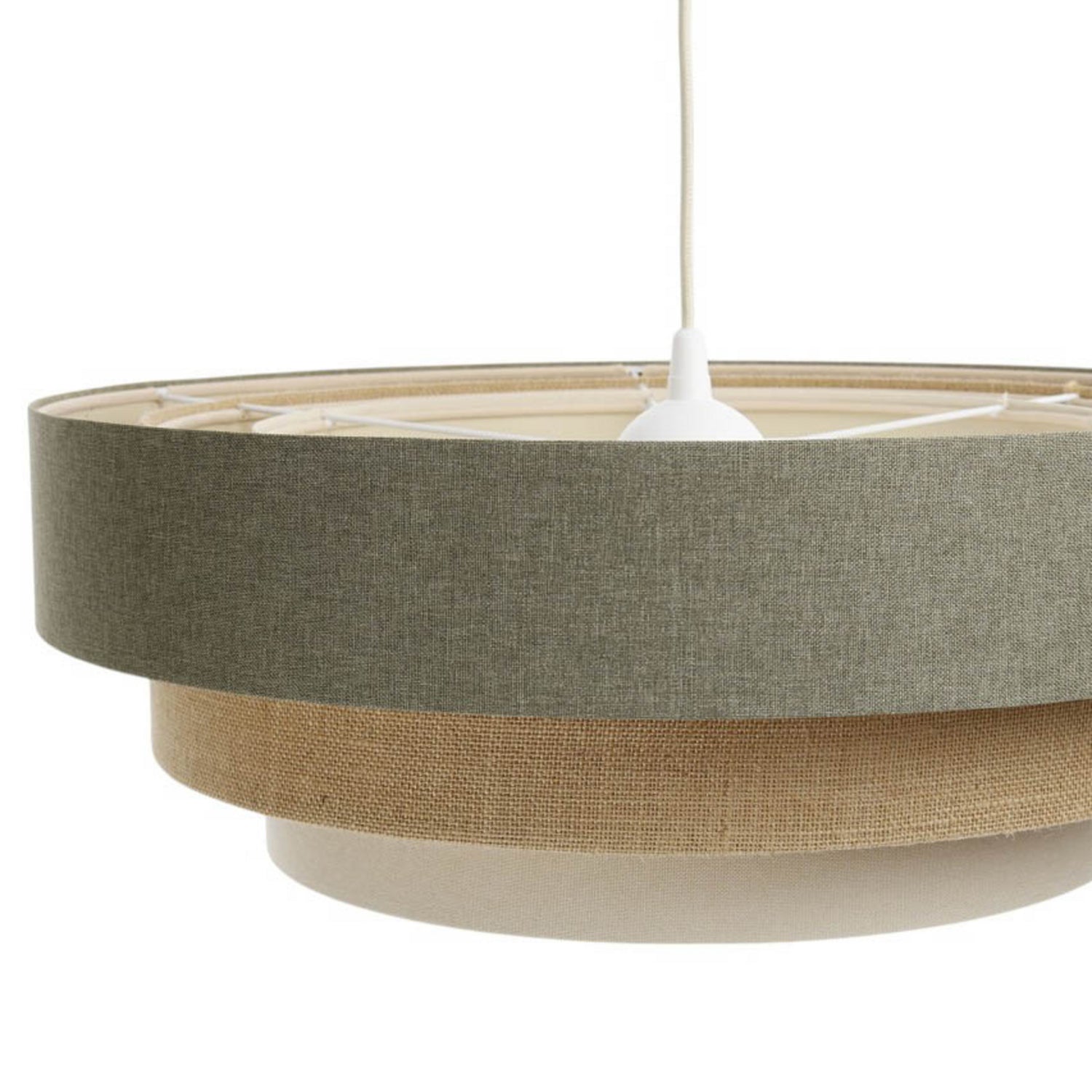 B-Ware Maco Design Triniti Hängeleuchte Pendelleuchte Grün Beige Creme ø 60 Cm Textil - 5906742030235