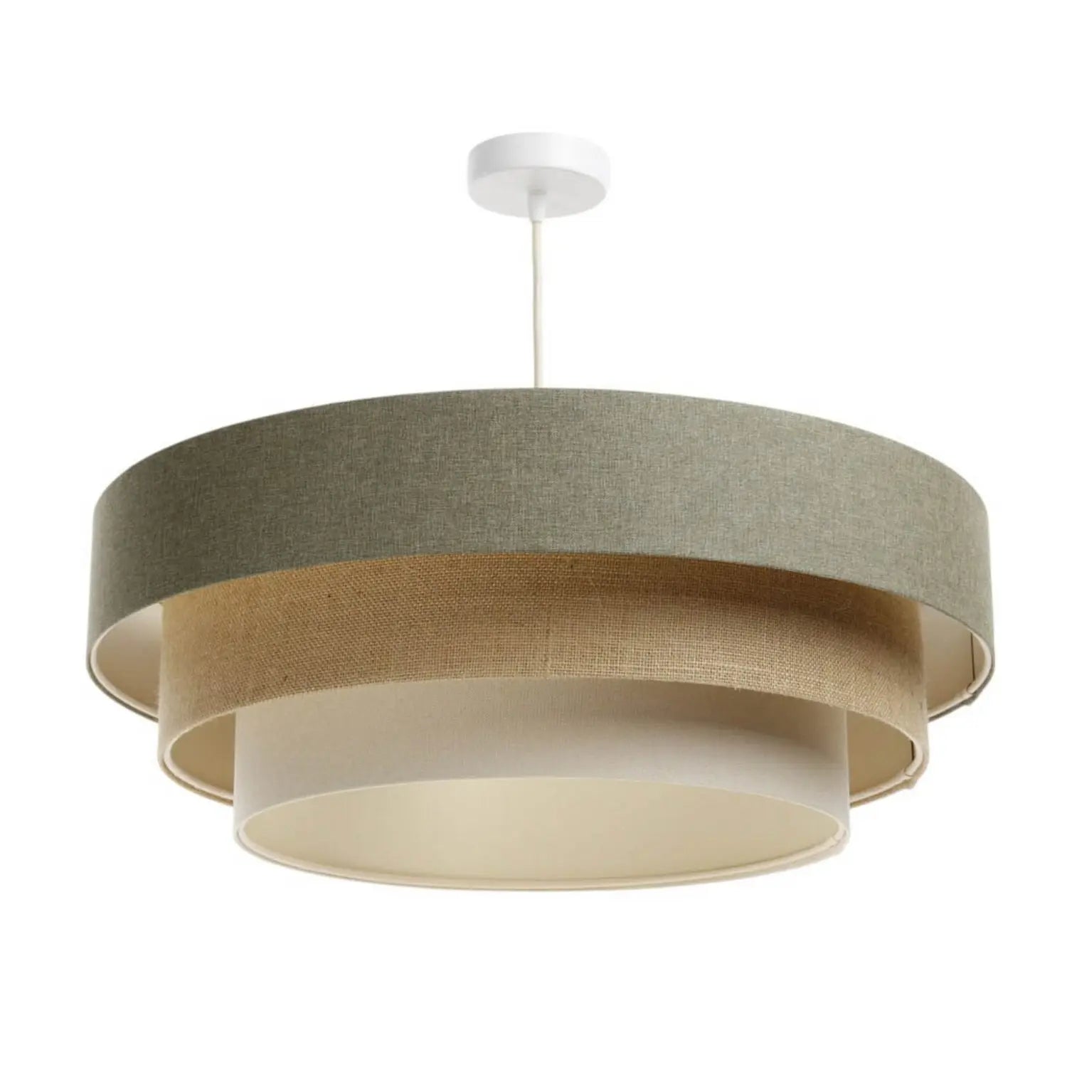 B-Ware Maco Design Triniti Hängeleuchte Pendelleuchte Grün Beige Creme ø 60 Cm Textil - 5906742030235