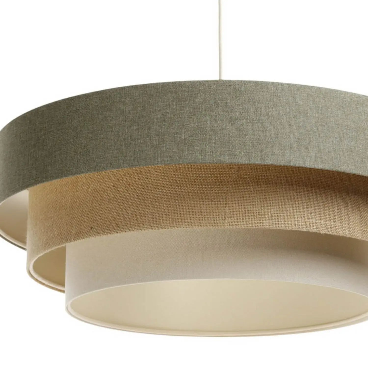 B-Ware Maco Design Triniti Hängeleuchte Pendelleuchte Grün Beige Creme ø 60 Cm Textil - 5906742030235