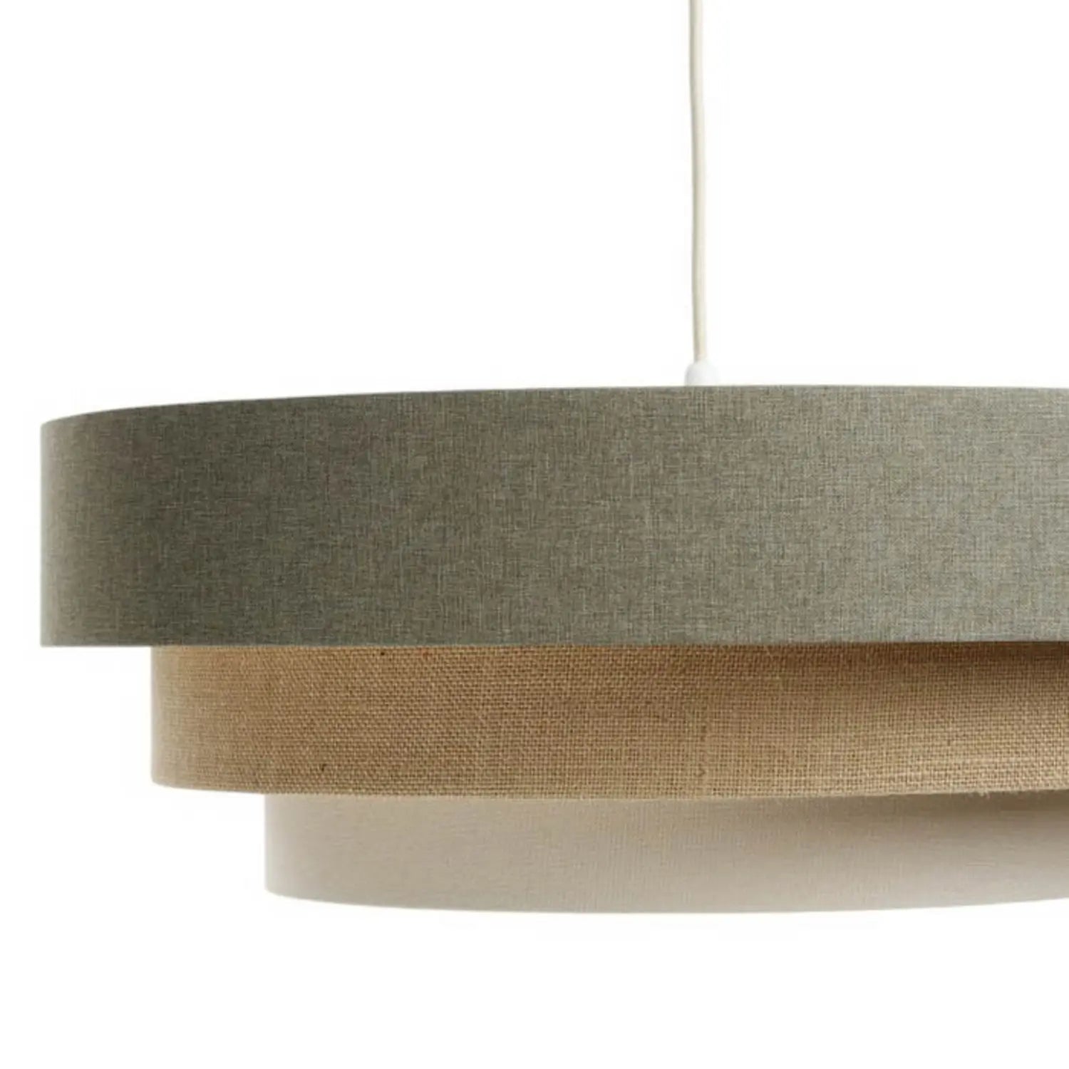 B-Ware Maco Design Triniti Hängeleuchte Pendelleuchte Grün Beige Creme ø 60 Cm Textil - 5906742030235