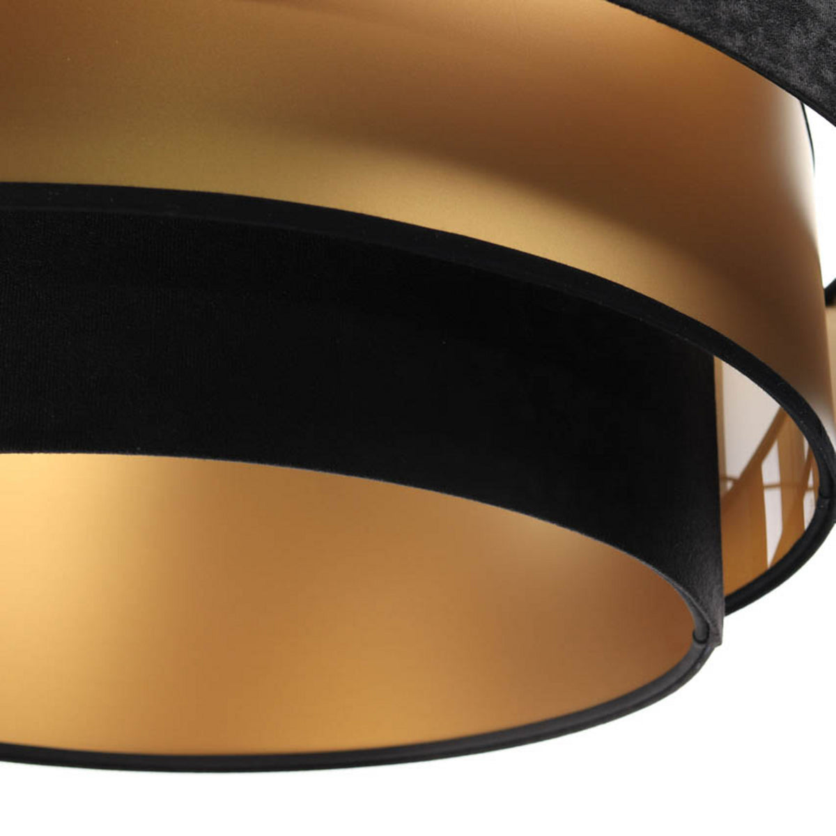 Maco Design Hängeleuchte Pendelleuchte Triniti schwarz gold Textil Ø60cm E27 LED - 5906742008135