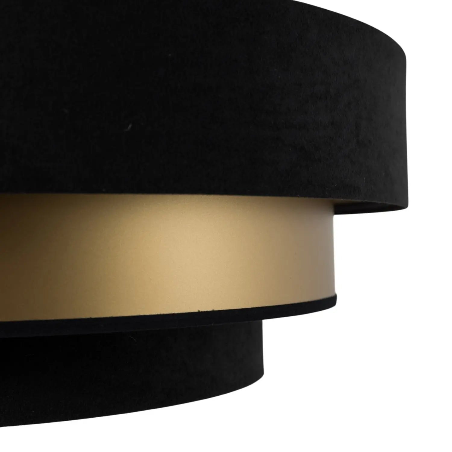 B-Ware Maco Design Hängeleuchte Pendelleuchte Triniti Schwarz Gold Textil ø60cm E27 Led - 5906742008135
