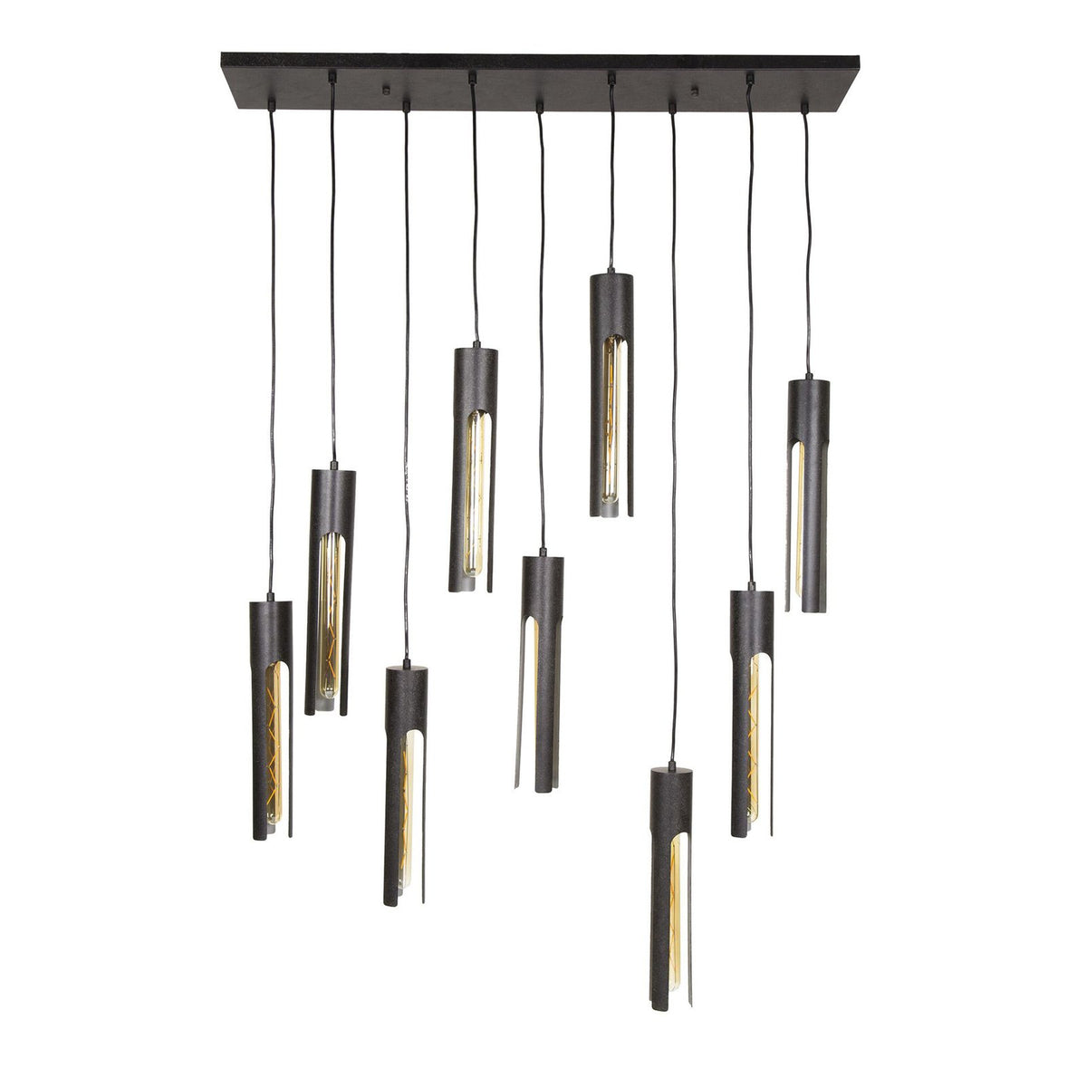 Zijlstra Hängeleuchte Pendelleuchte Tube Deckenlampe 100x18cm Metall 9-flammig - 8713244072062