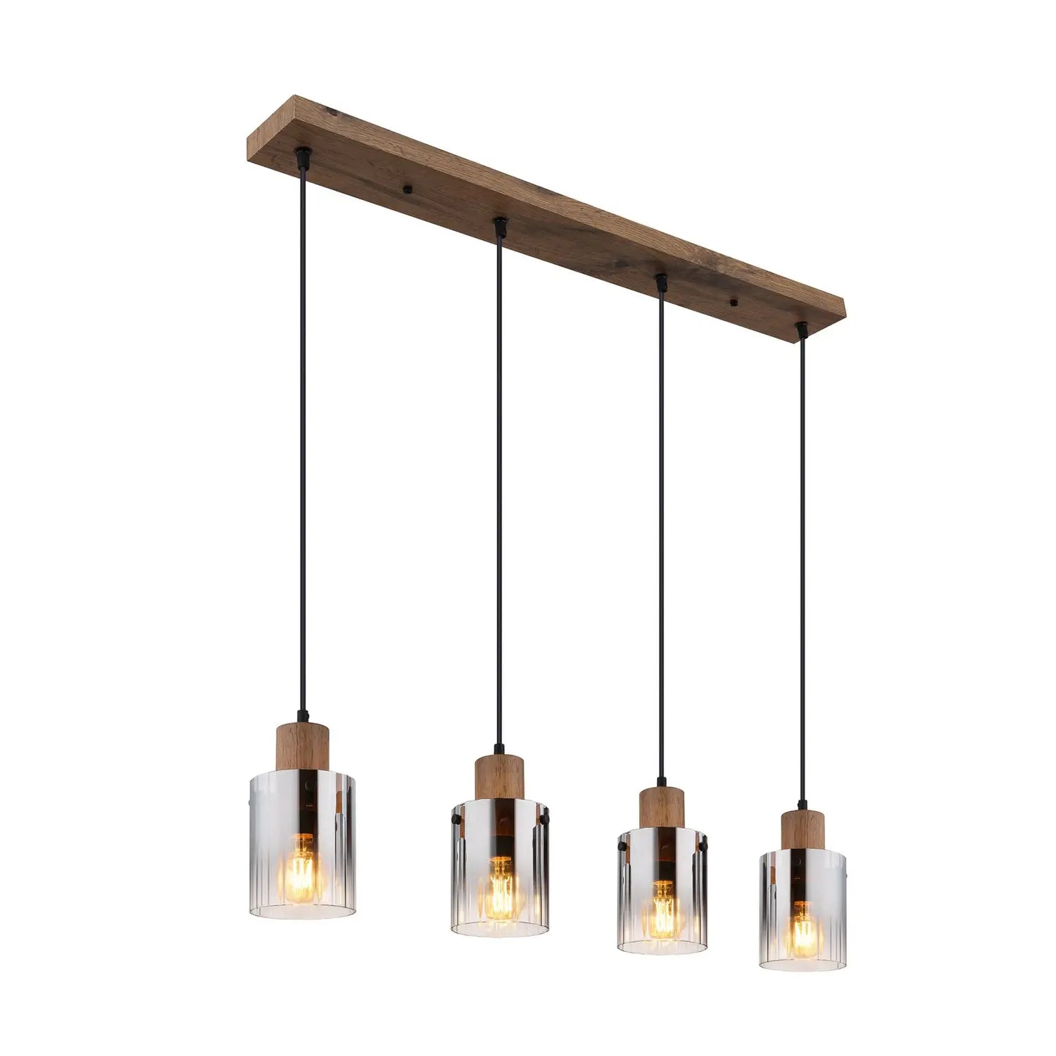 B-Ware Globo Hängeleuchte Pendelleuchte Lampe Rauchgrau Mdf Länge 105 Cm Braun - 9007371507658