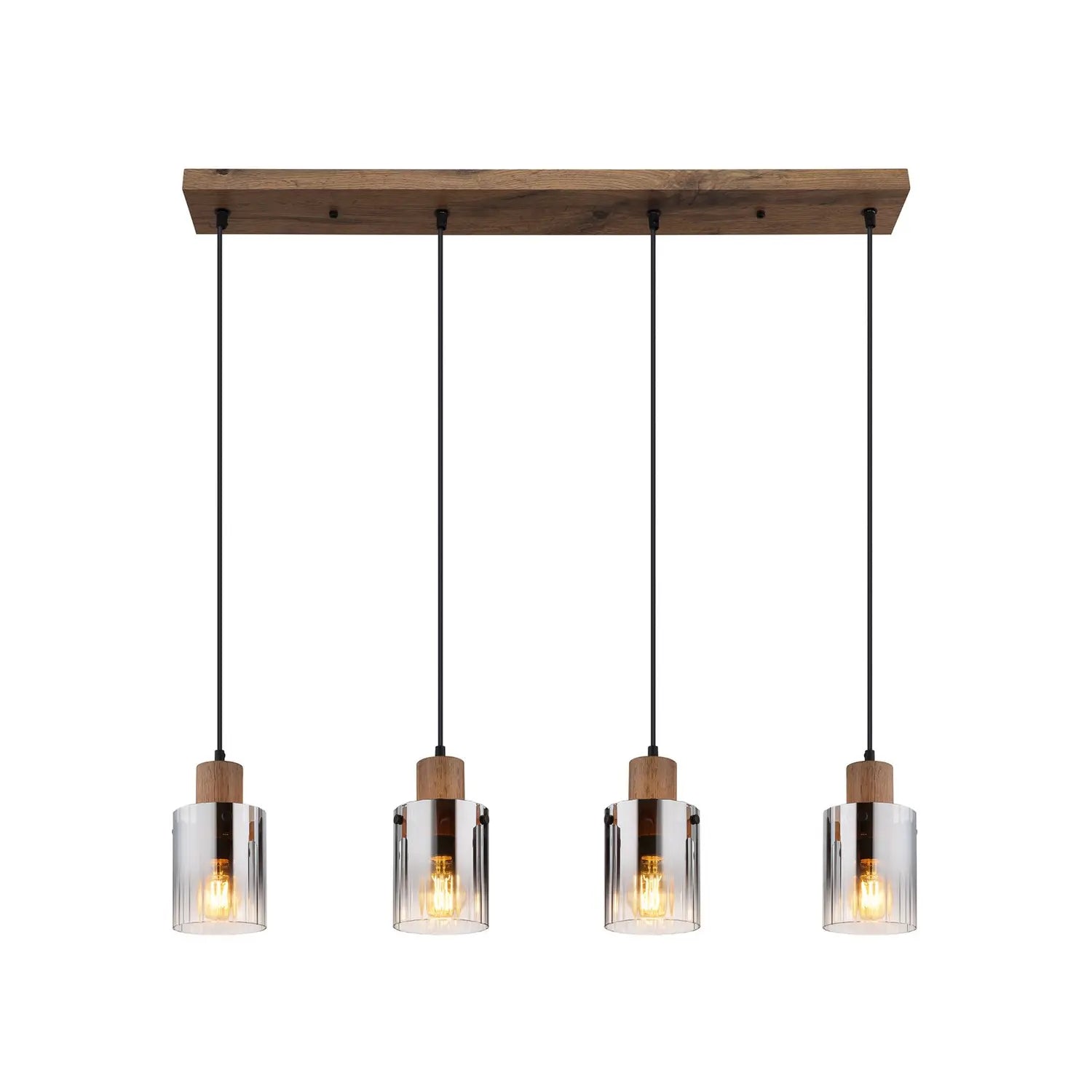 B-Ware Globo Hängeleuchte Pendelleuchte Lampe Rauchgrau Mdf Länge 105 Cm Braun - 9007371507658