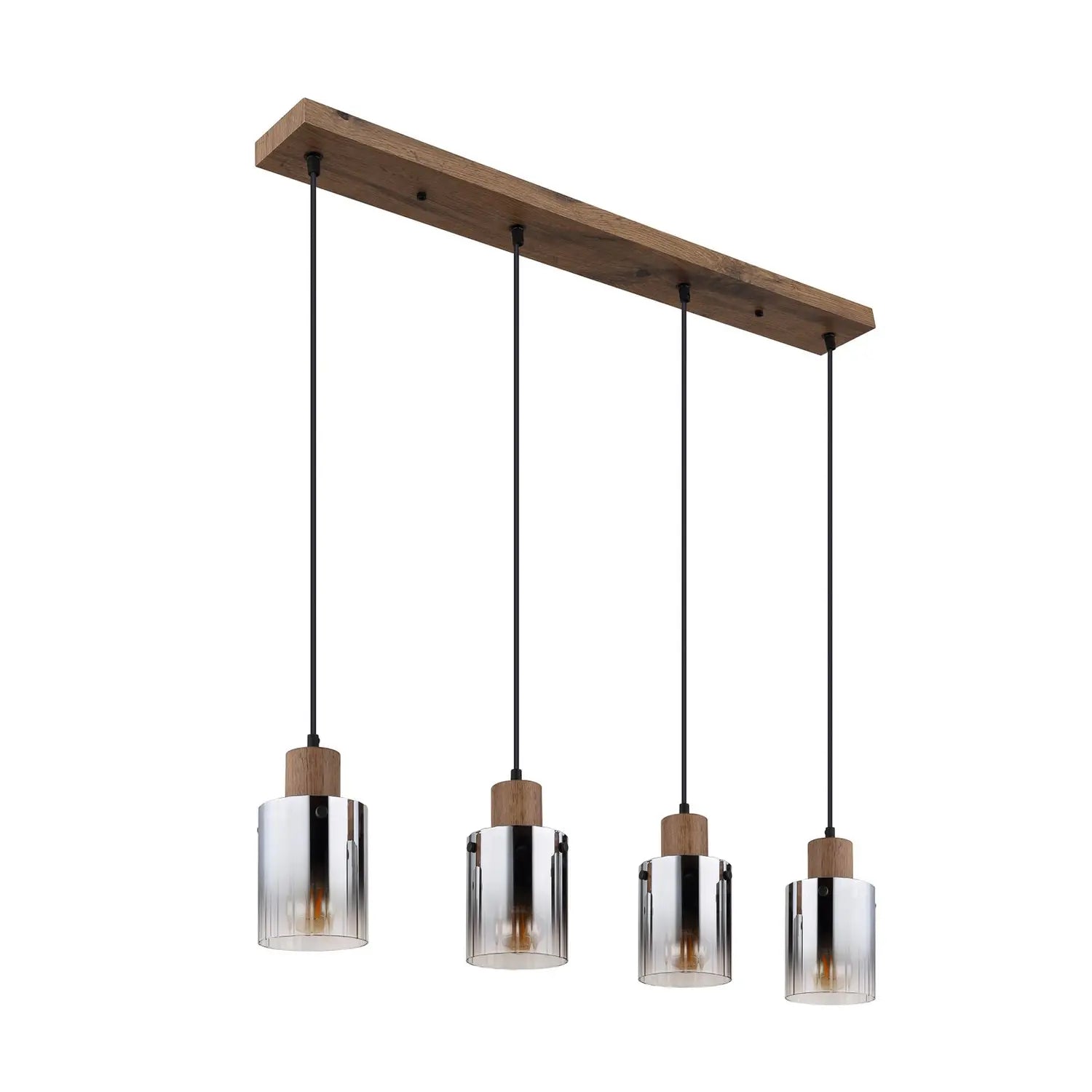 B-Ware Globo Hängeleuchte Pendelleuchte Lampe Rauchgrau Mdf Länge 105 Cm Braun - 9007371507658